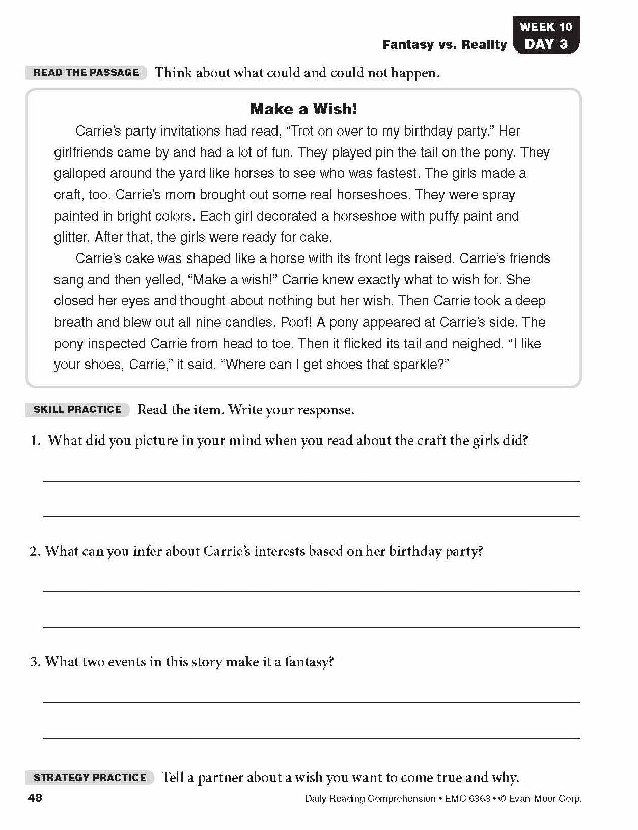 Daily Reading Comprehension, Grade 3 Sb