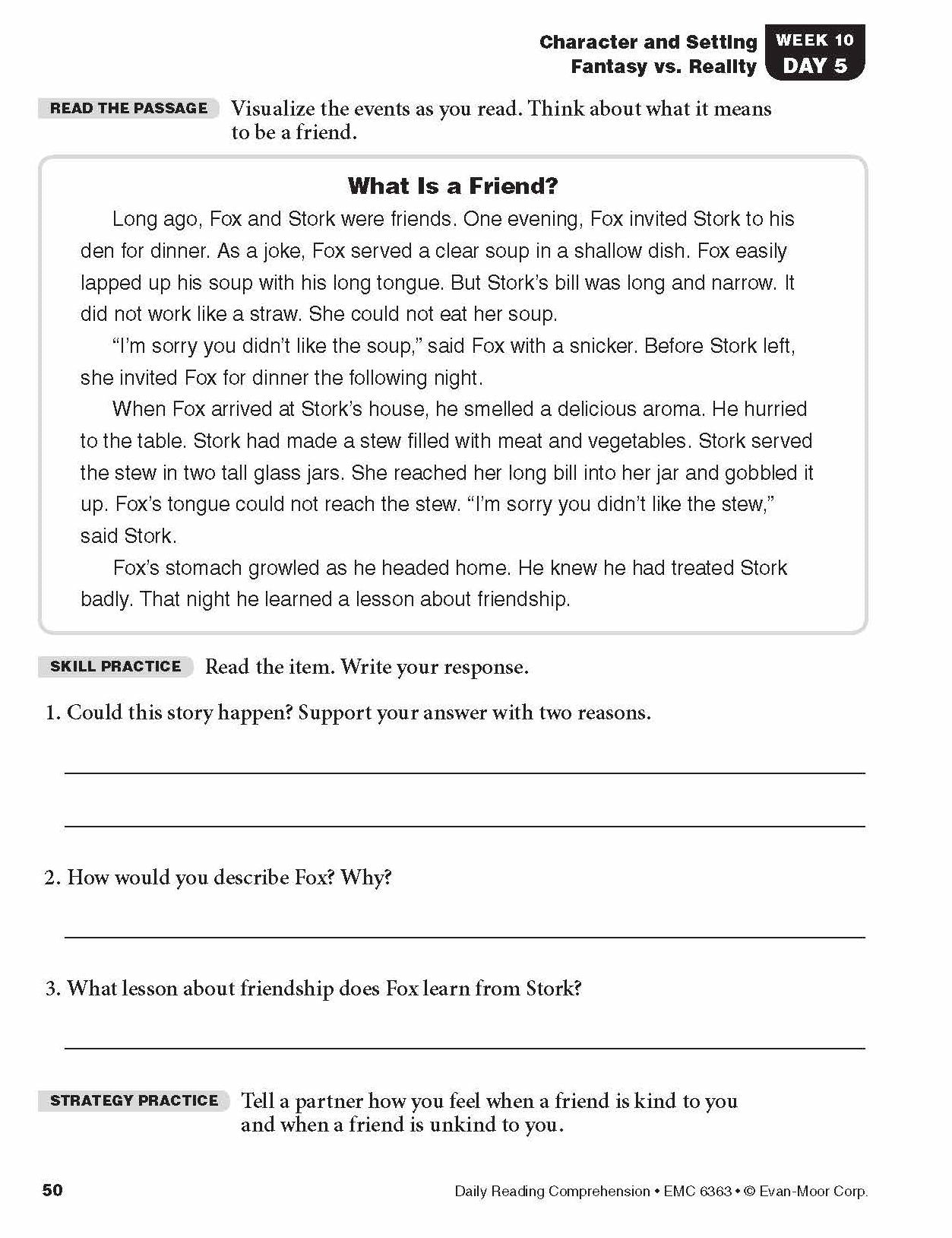 Daily Reading Comprehension, Grade 3 Sb