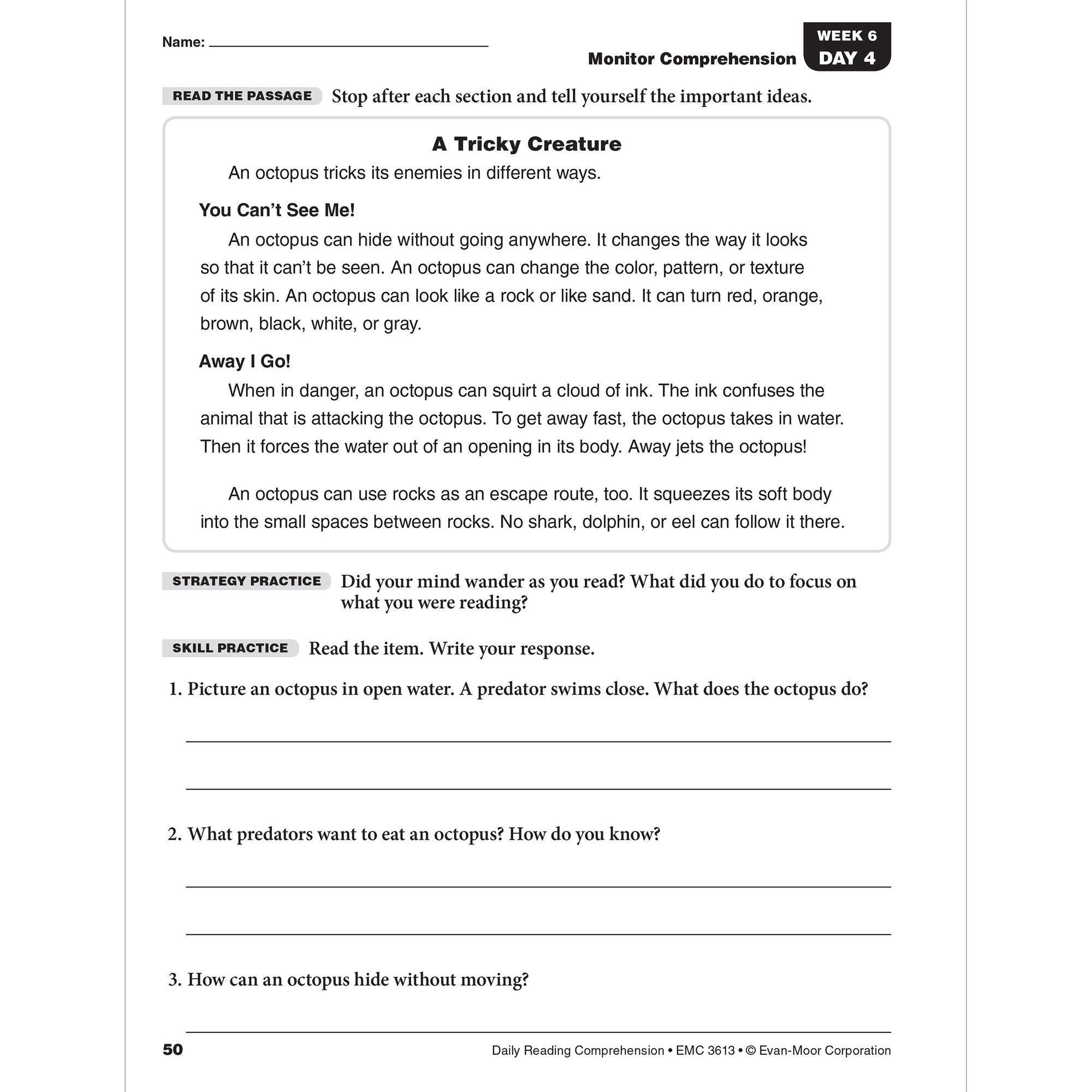 Daily Reading Comprehension, Grade 3 Sb