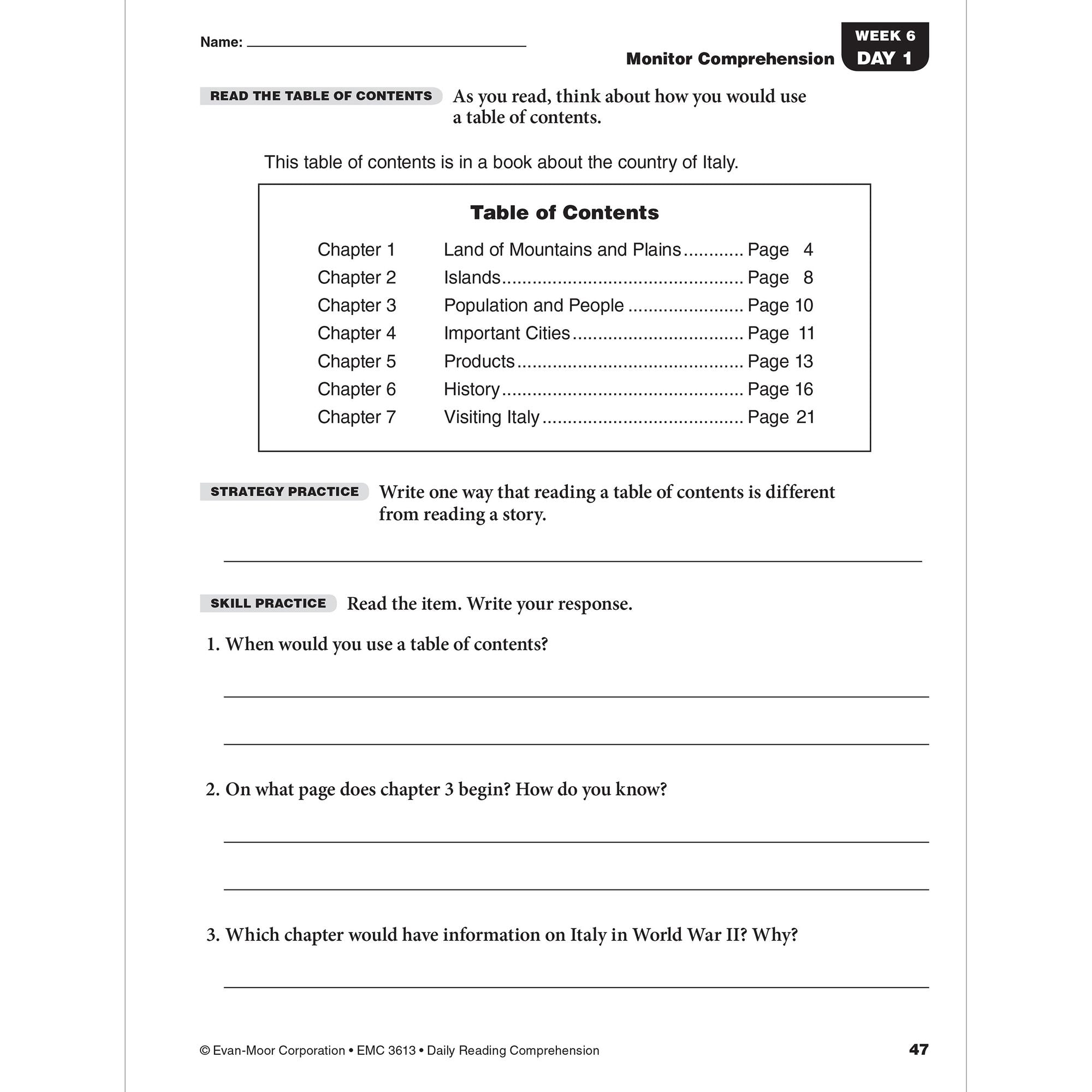 Daily Reading Comprehension, Grade 3 Sb