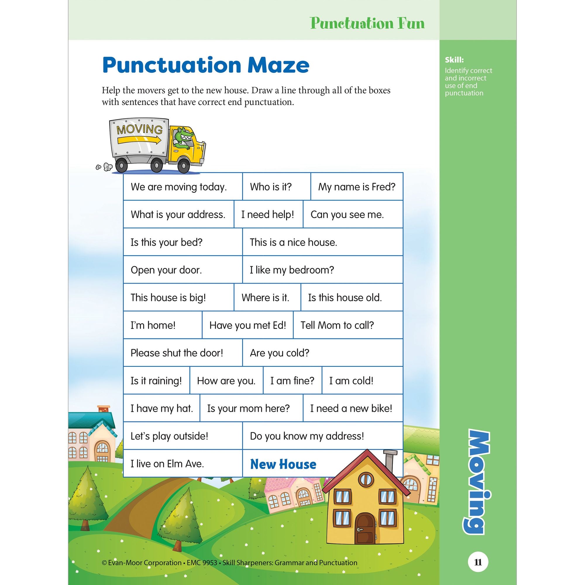 Skill Sharpeners: Grammar And Punctuation, Grade 3