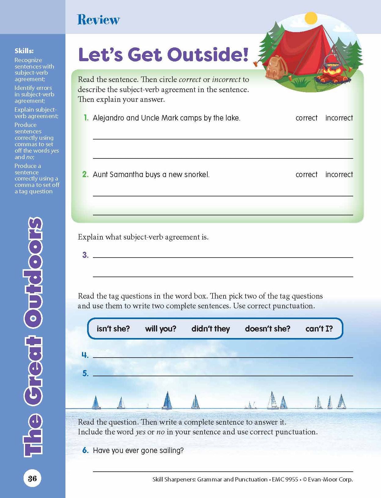 Skill Sharpeners: Grammar And Punctuation, Grade 5