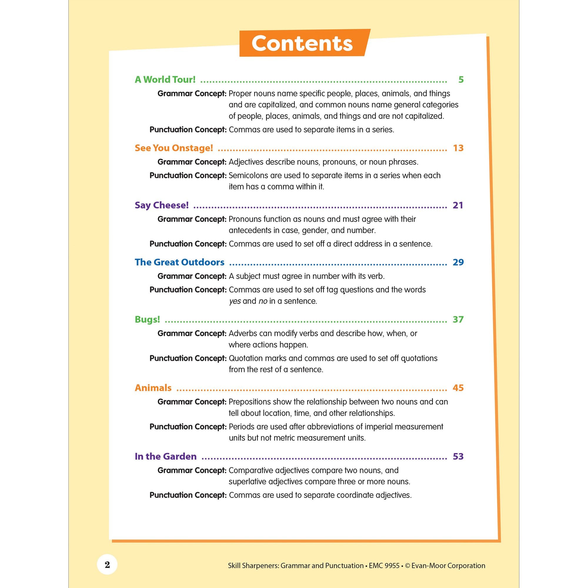 Skill Sharpeners: Grammar And Punctuation, Grade 5