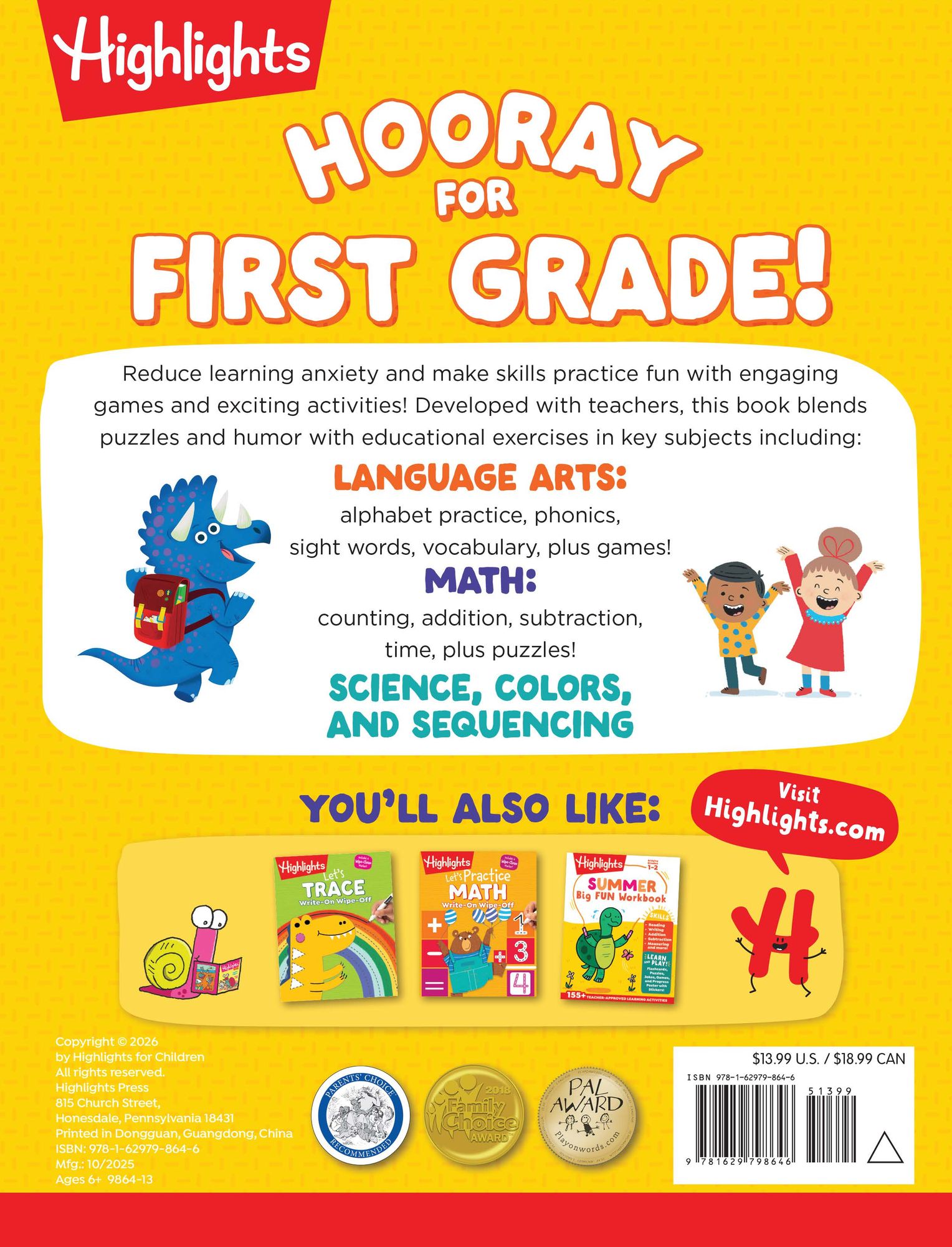 First Grade Big Fun Workbook: First Grade Workbook with 256 Pages of Activities for Reading Comprehension, Math, Science and More to Build Essential Skills