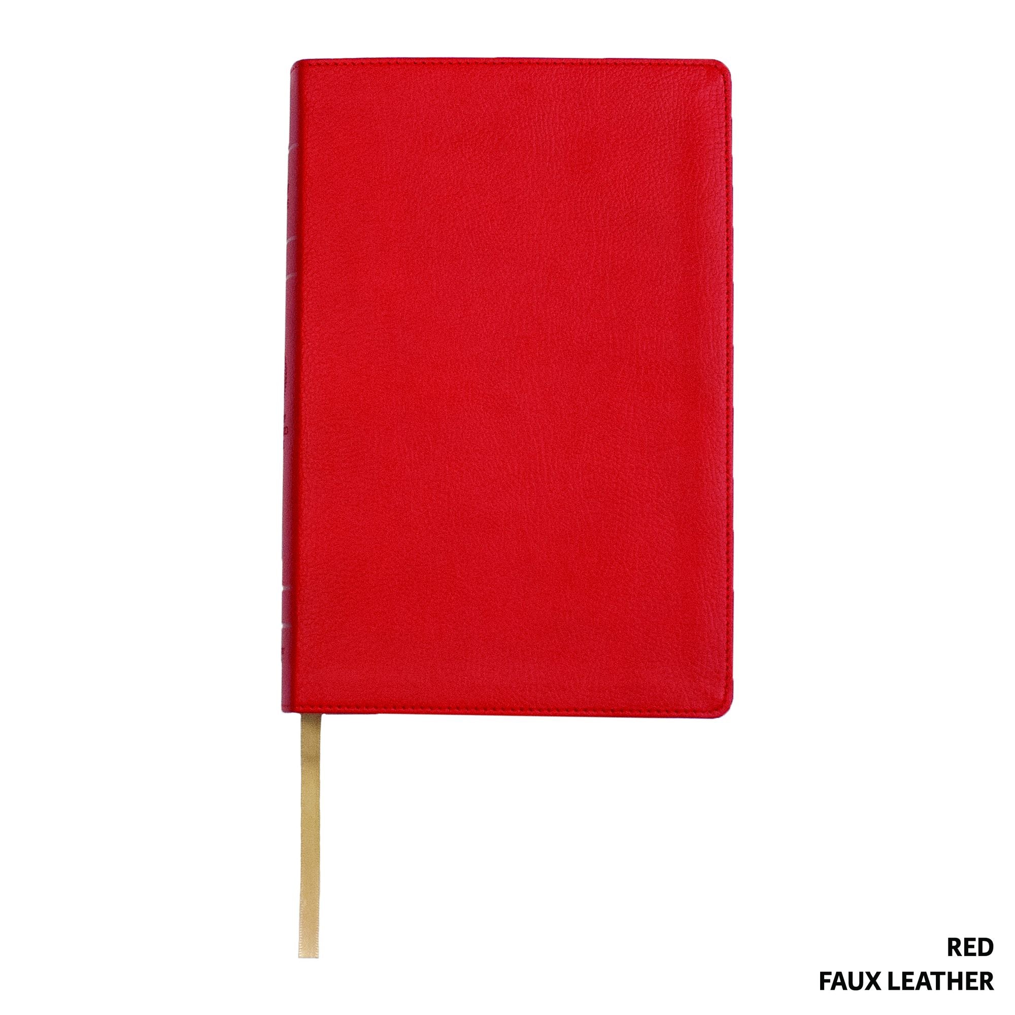 Legacy Standard Bible, Handy Size Paste-Down Red Faux Leather Red Letter