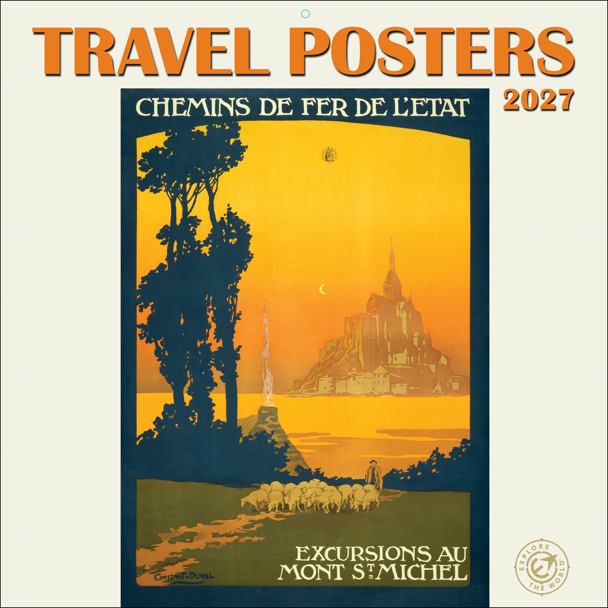 2027 Travel Posters Wall Calendar