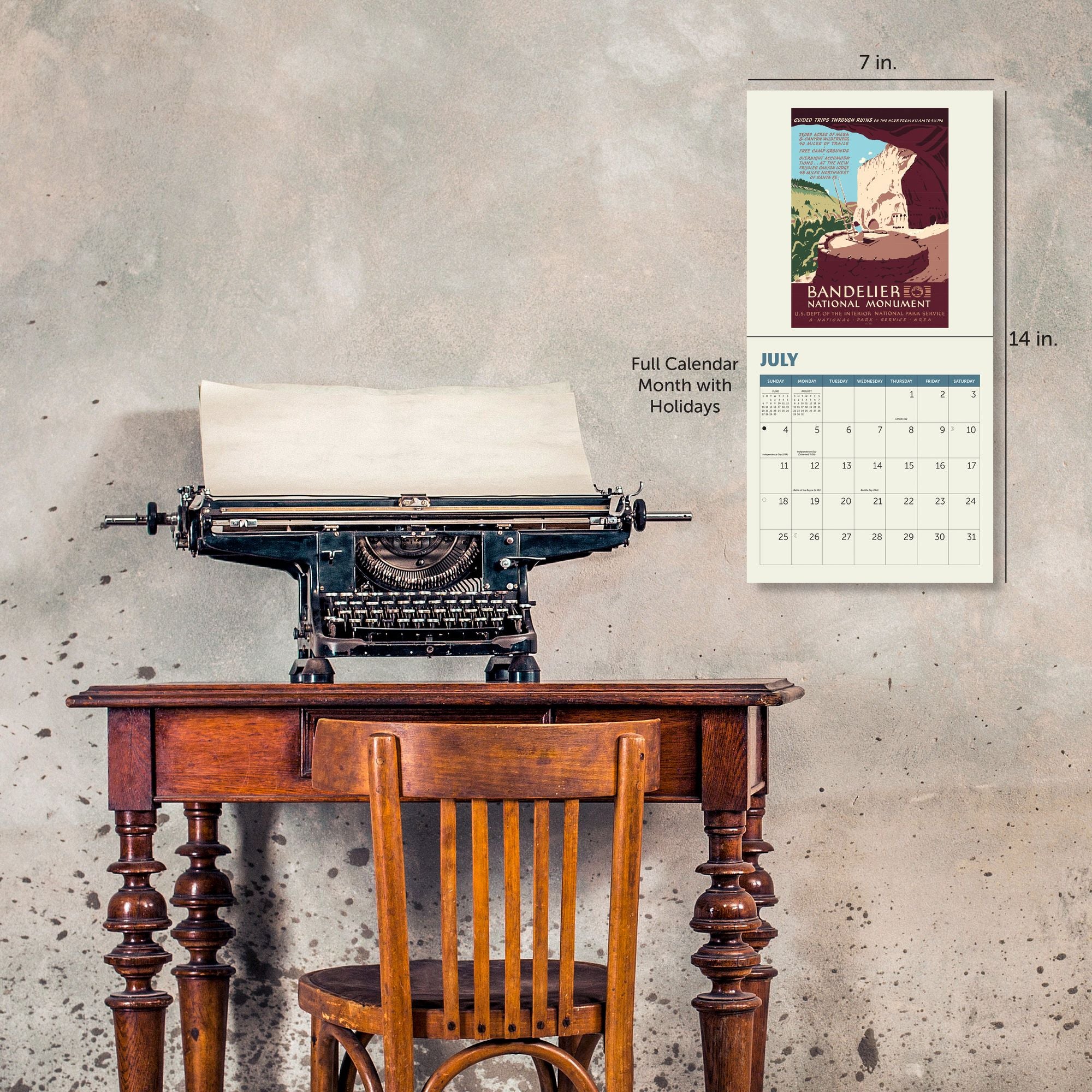 2027 National Parks Poster Art of the WPA ¿ Mini Wall Calendar