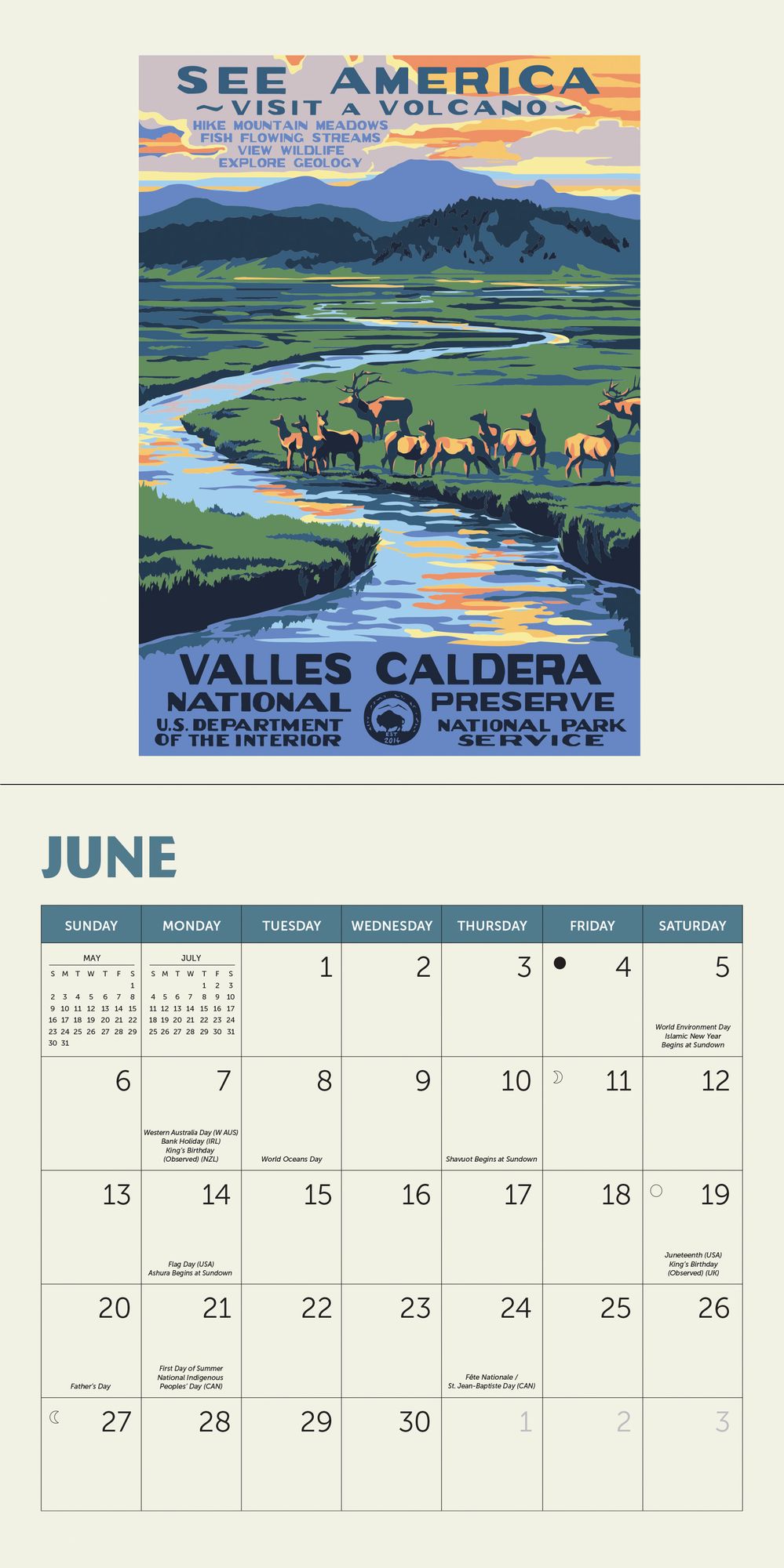 2027 National Parks Poster Art of the WPA ¿ Mini Wall Calendar