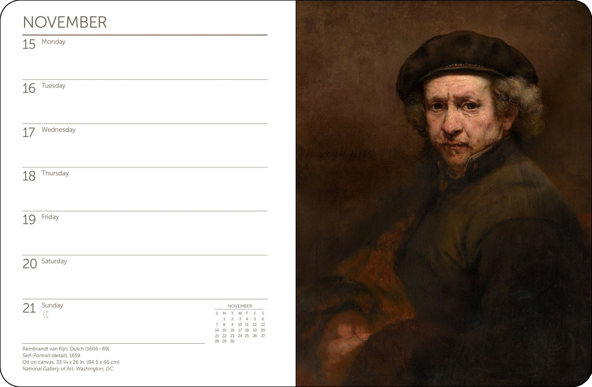 2027 Art Icons Weekly Desk Planner