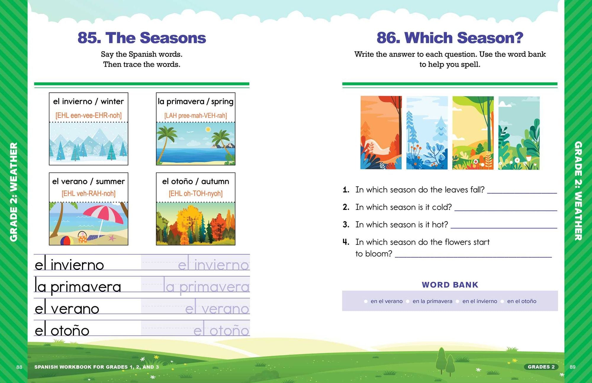 The Spanish Workbook for Grades 1, 2, and 3: 140+ Language Learning Exercises for Kids Ages 6-9