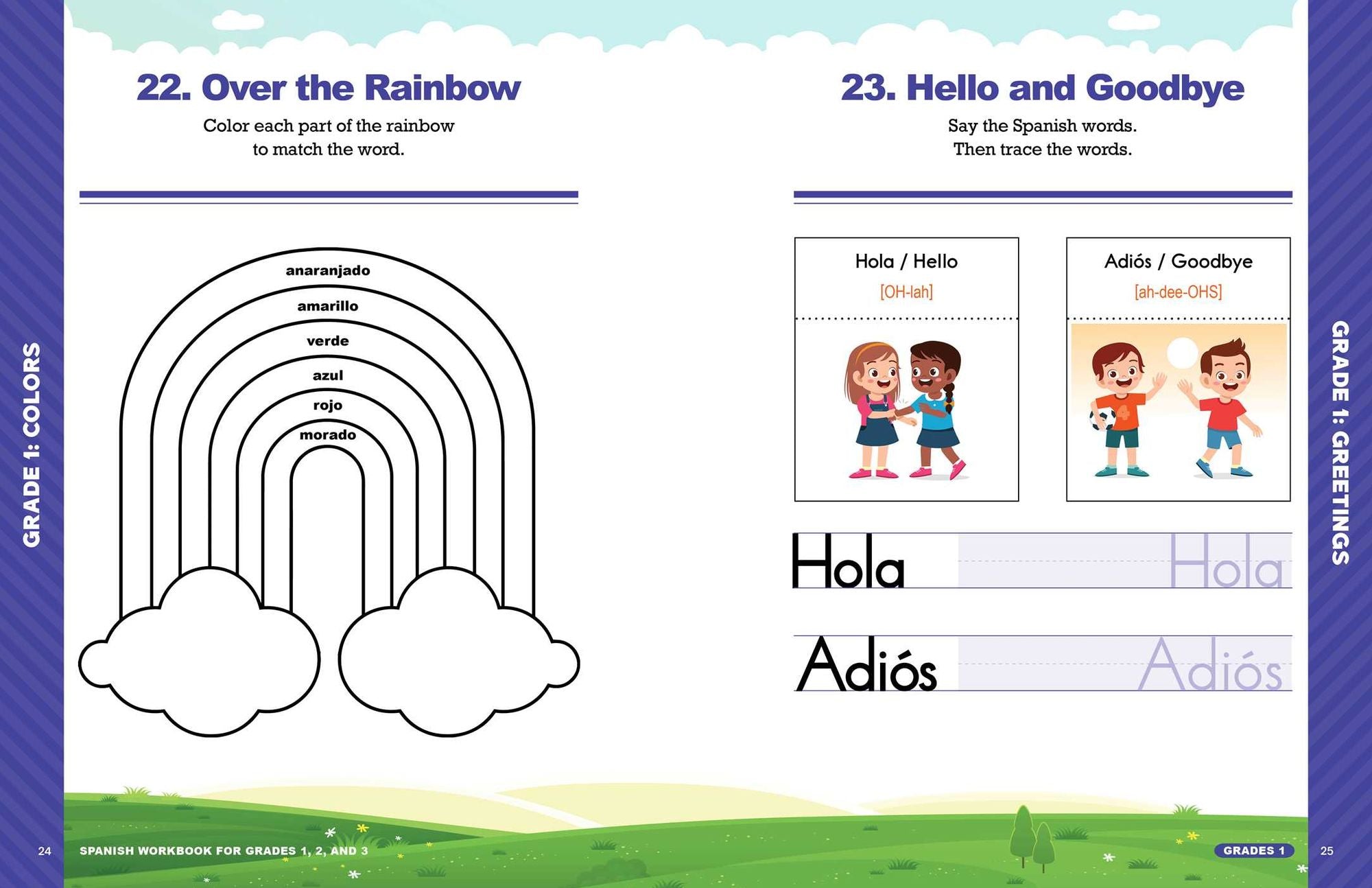 The Spanish Workbook for Grades 1, 2, and 3: 140+ Language Learning Exercises for Kids Ages 6-9