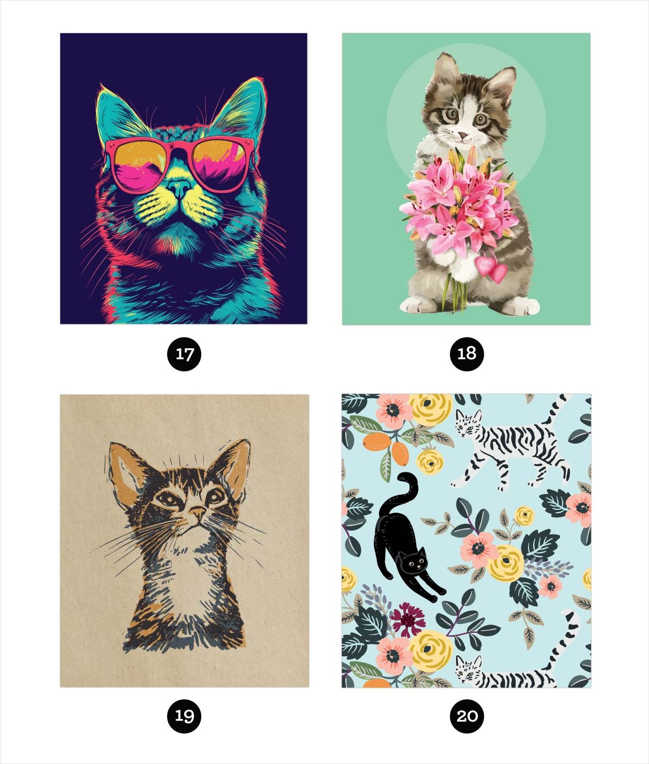Sticker By Number Cats