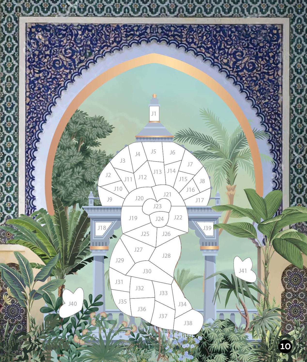 Sticker By Number Gilded Gardens
