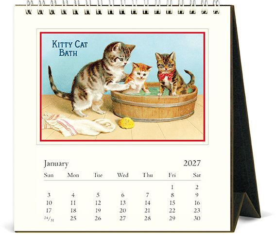 2027 Cats Desk Calendar