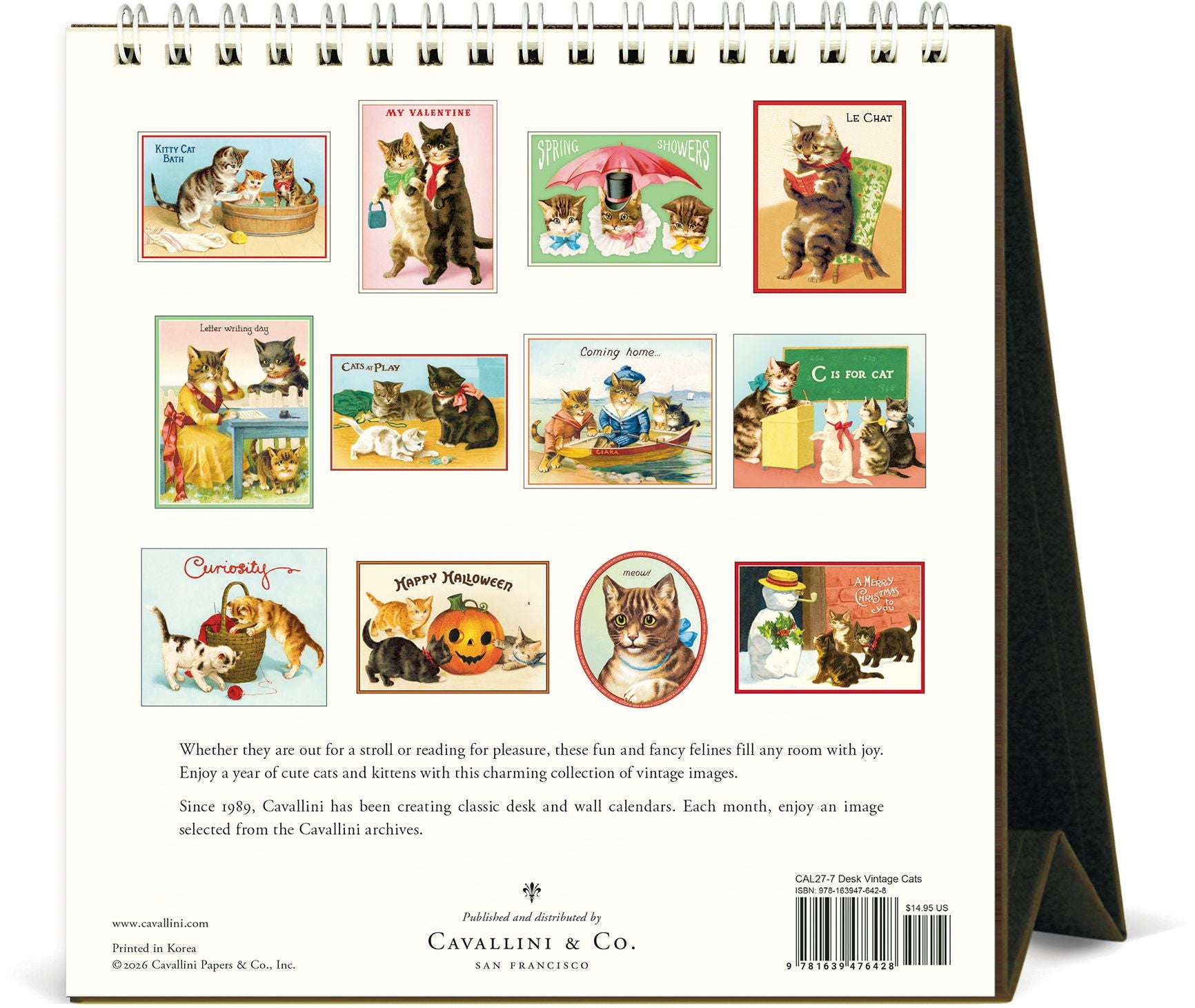 2027 Cats Desk Calendar