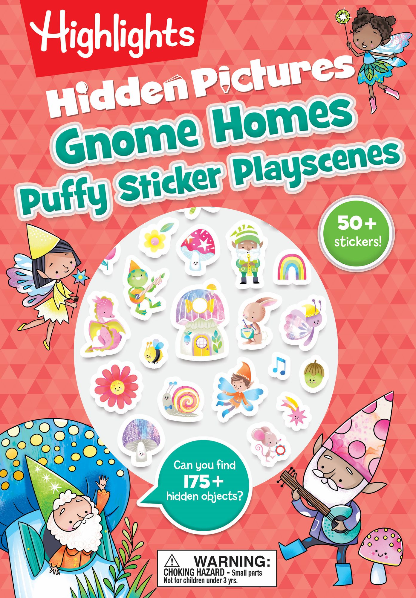 Gnome Homes Hidden Pictures Puffy Sticker Playscenes: 175 Hidden Objects to Find and Over 50 Puffy Stickers to Decorate in this Fantasy Puzzle and Maze Book for Kids 3-6