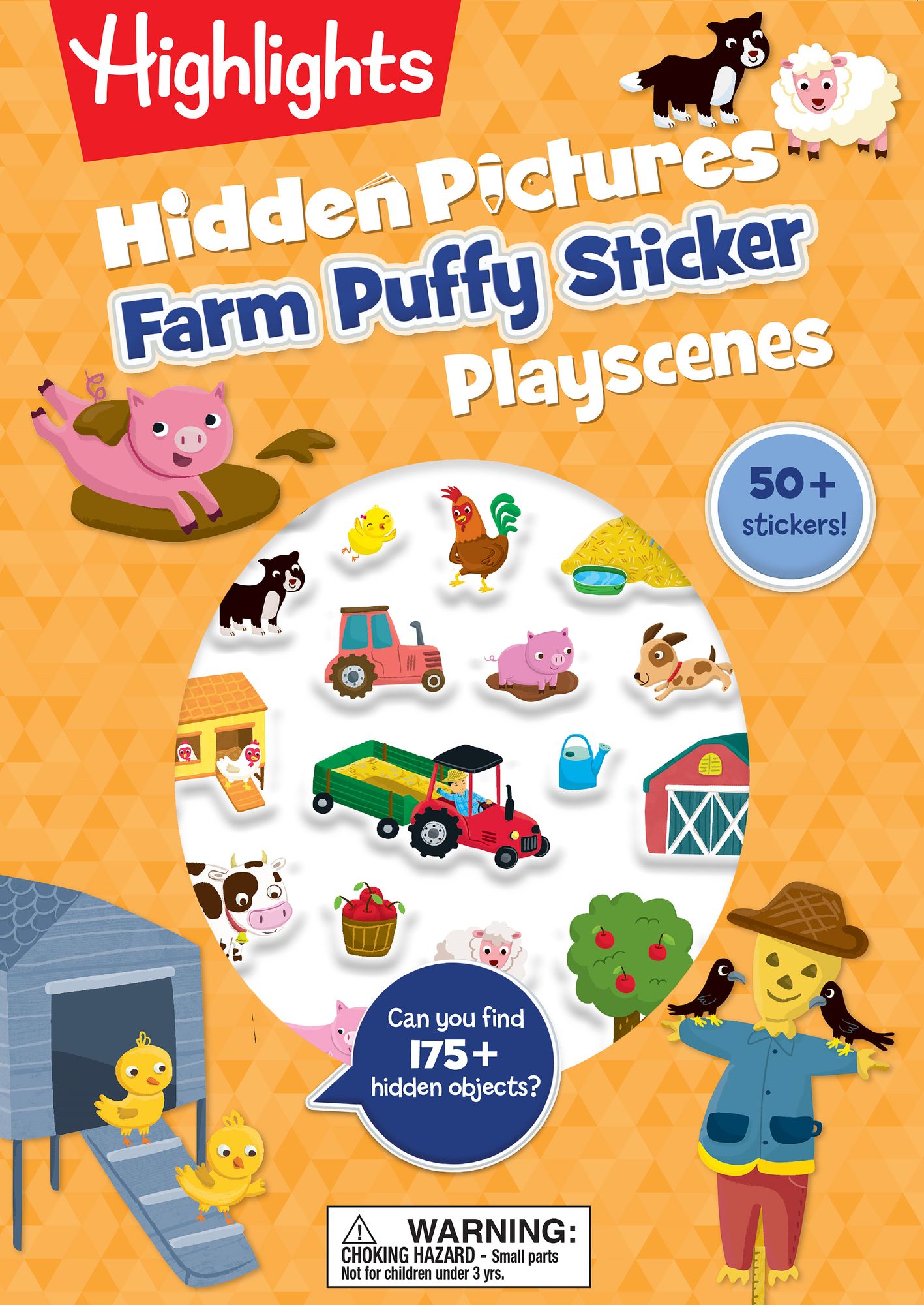 Farm Hidden Pictures Puffy Sticker Playscenes: Puffy Sticker Activity Book with Farm Puzzles, Mazes and Activities, Over 50 Puffy Farm Stickers for Kids