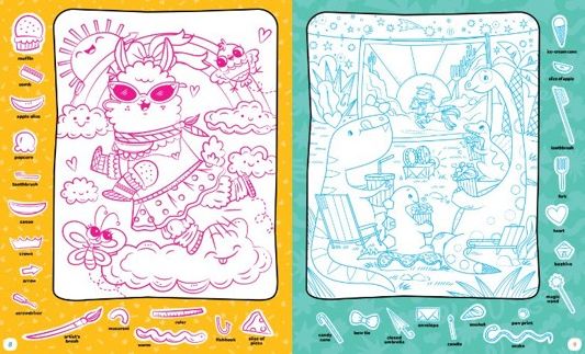 Neon Super Cute Puzzle and Play: Plus-Plus Building Blocks and Hidden Pictures Puzzle Sticker Book Set for Kids 5-9, Create and Personalize with Cute Stickers, Bright Puzzles and Neon Blocks