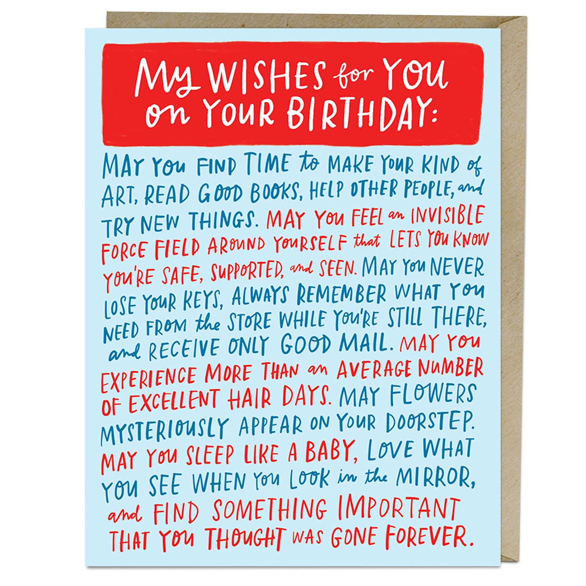 Wishes for Your Birthday Card