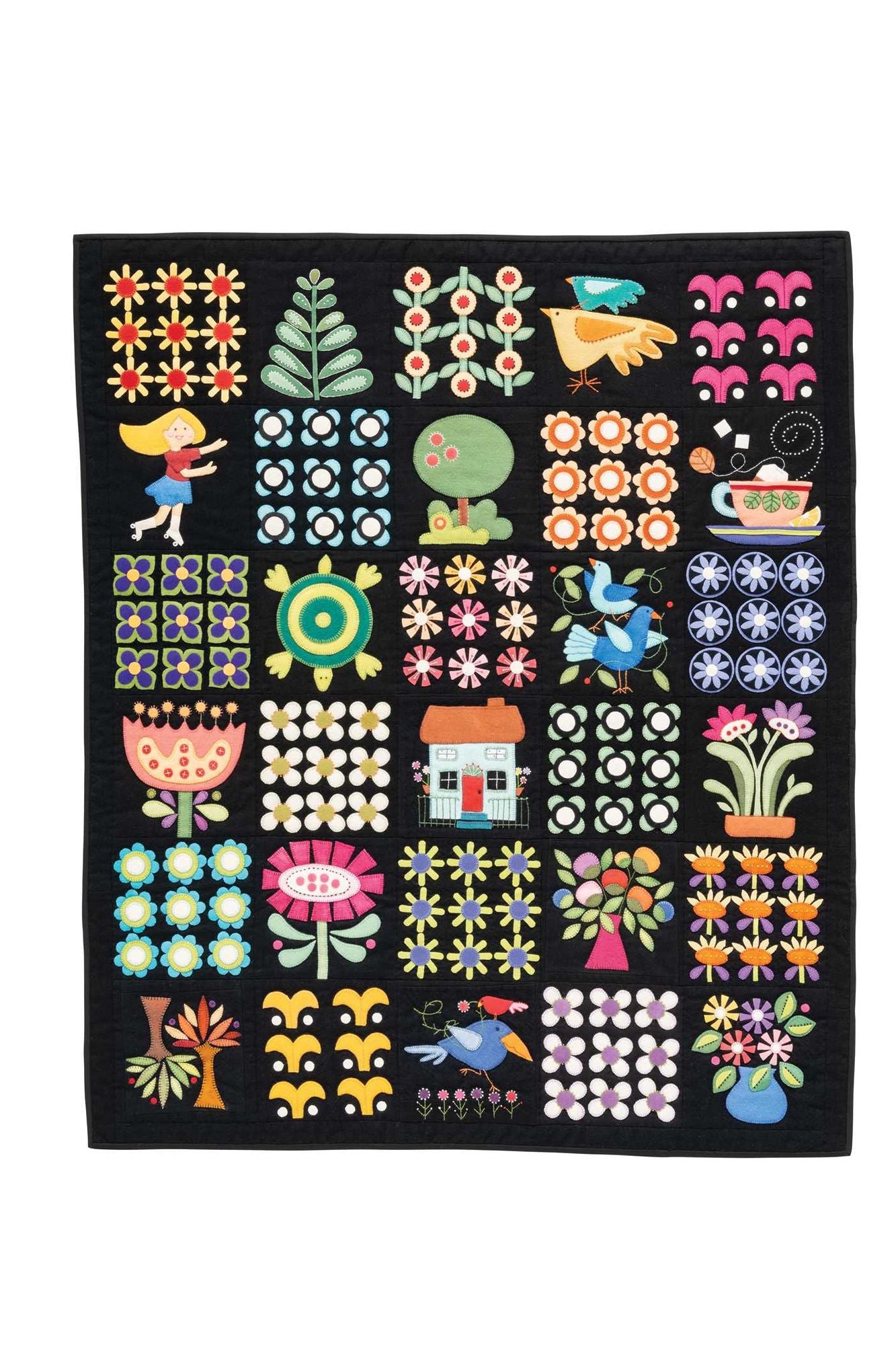 Folk Art Garden Appliqué Sampler: Fanciful Wool Blocks to Stitch