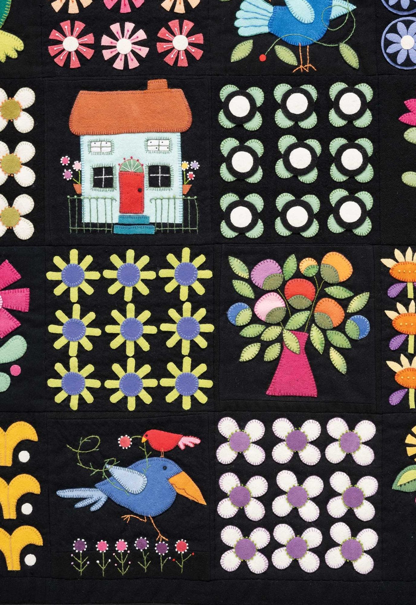 Folk Art Garden Appliqué Sampler: Fanciful Wool Blocks to Stitch