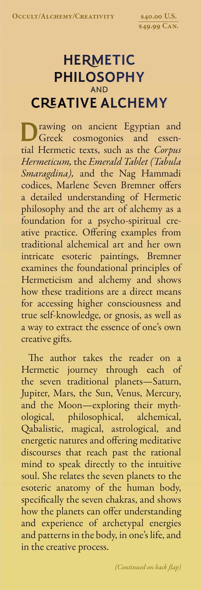 Hermetic Philosophy and Creative Alchemy: The Emerald Tablet, the Corpus Hermeticum, and the Journey through the Seven Spheres
