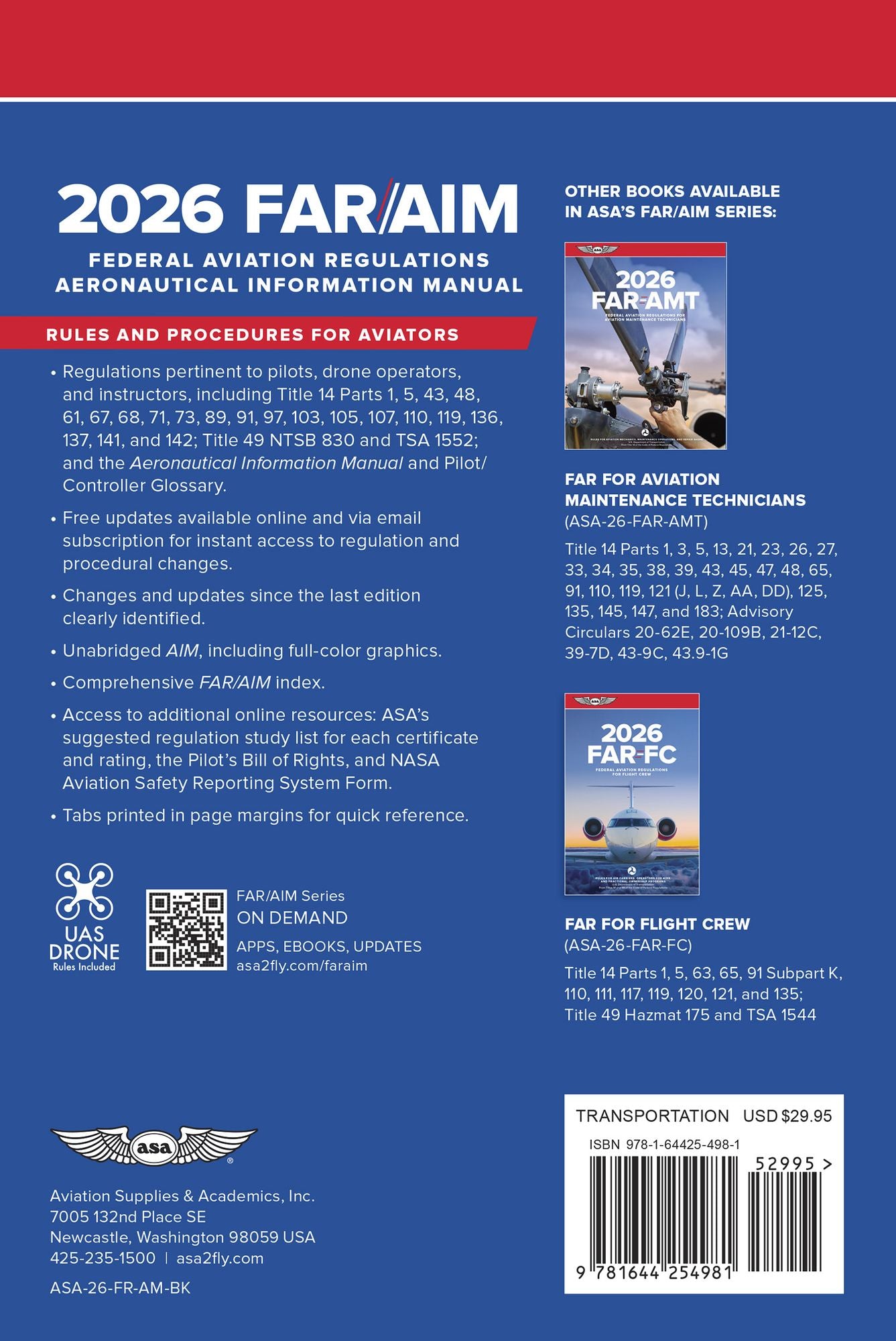 FAR/AIM 2026: Federal Aviation Regulations/Aeronautical Information Manual
