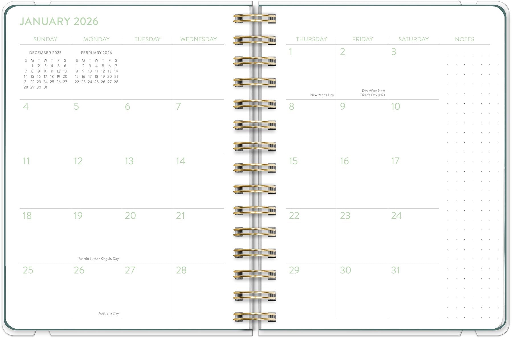 2025-2026 Birds & Blooms Deluxe Compact Flexi Planner 17m Exclusive