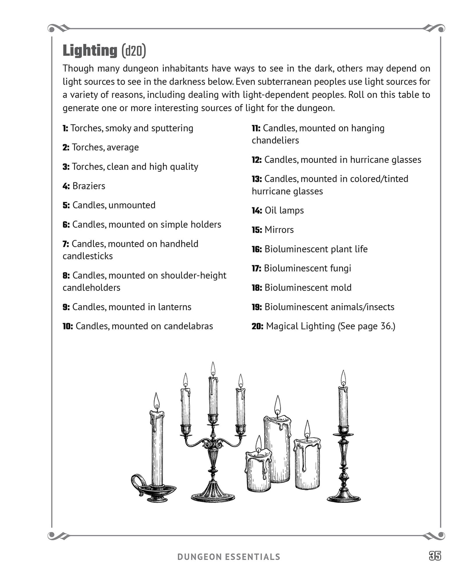 Random Tables: Dungeons and Lairs: The Game Master's Companion for Creating Secret Entrances, Rumors, Prisons, and More