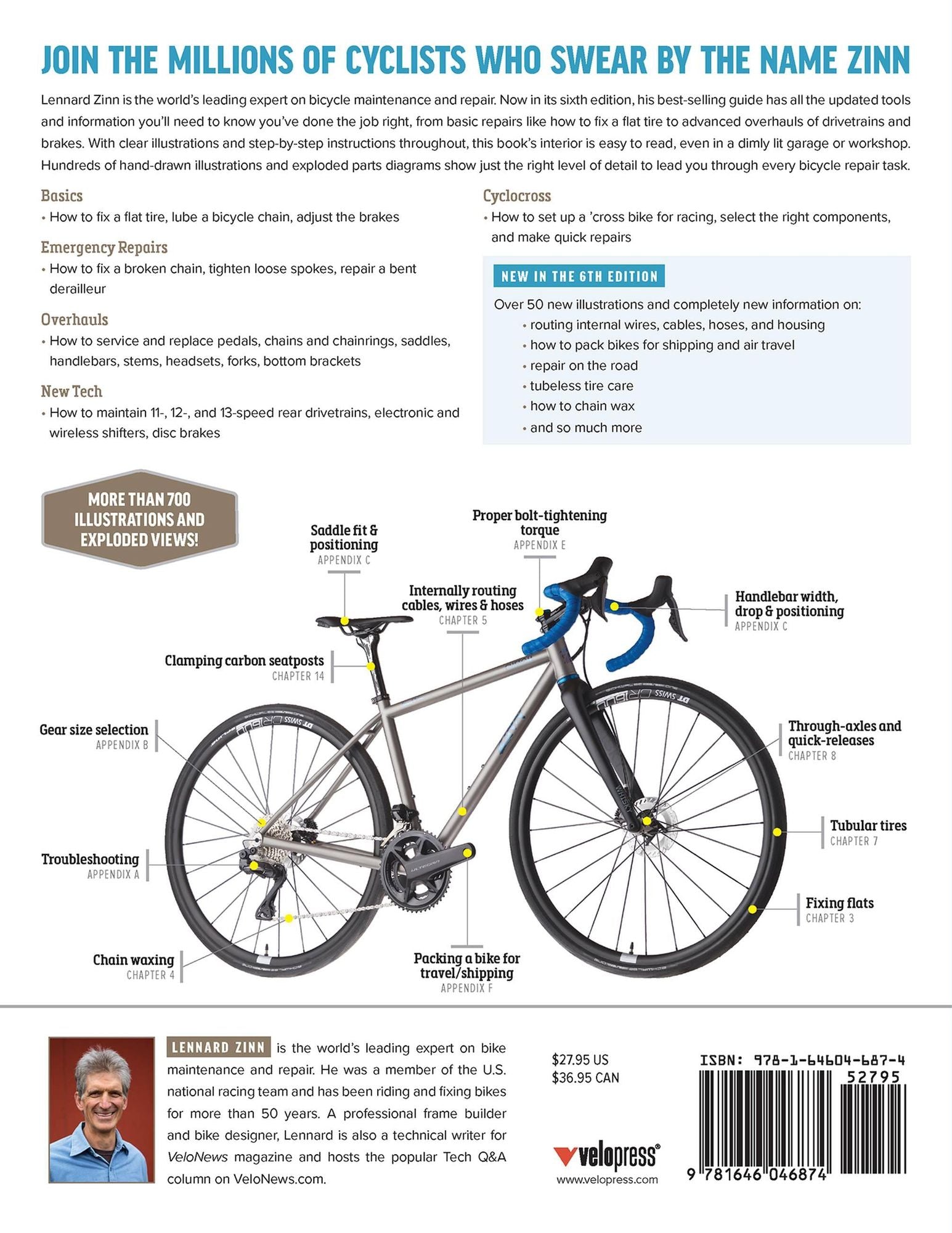 Zinn & the Art of Road Bike Maintenance, 6th Edition: The World's Best-Selling Bicycle Repair and Maintenance Guide