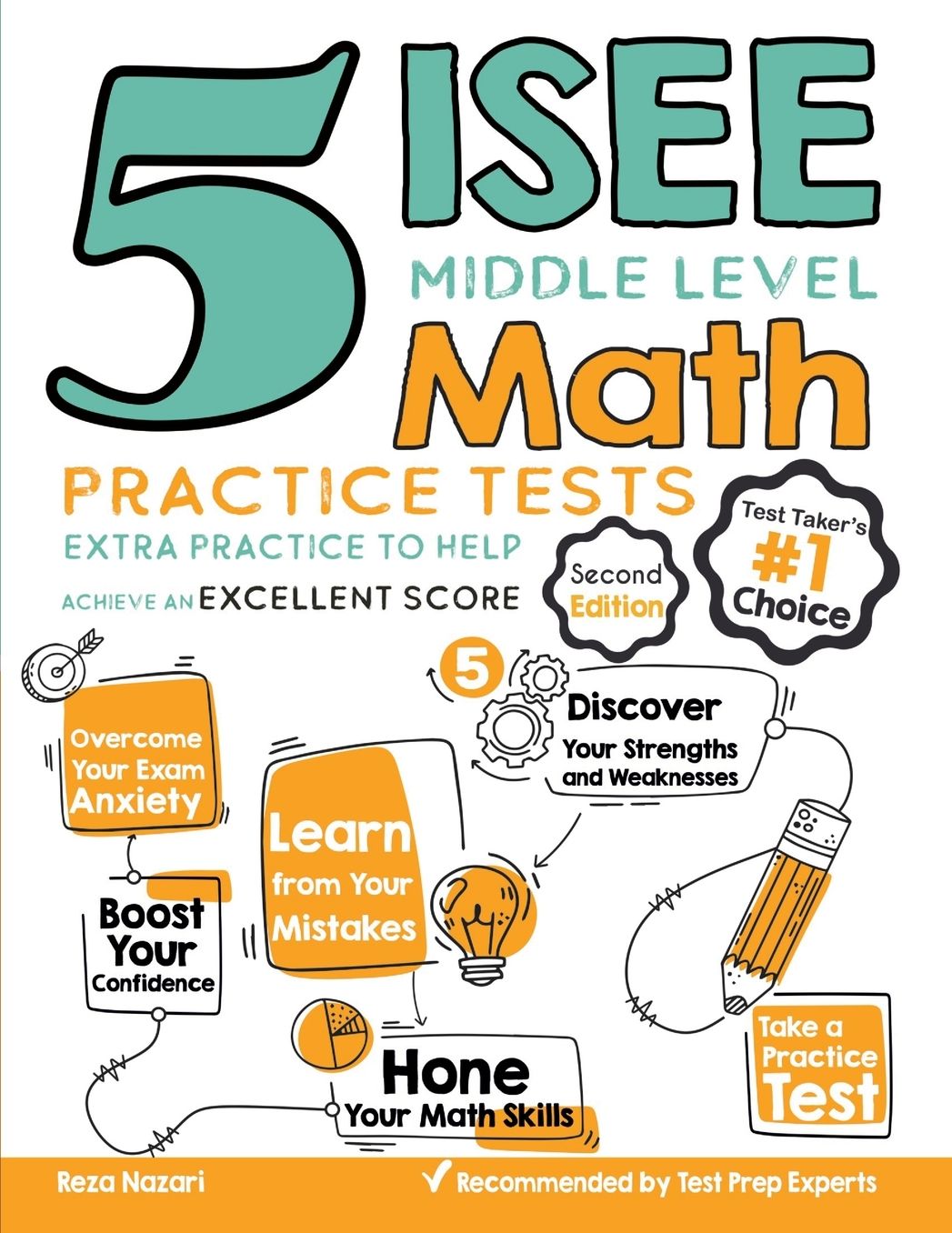5 ISEE Middle Level Math Practice Tests: Extra Practice to Help Achieve an Excellent Score