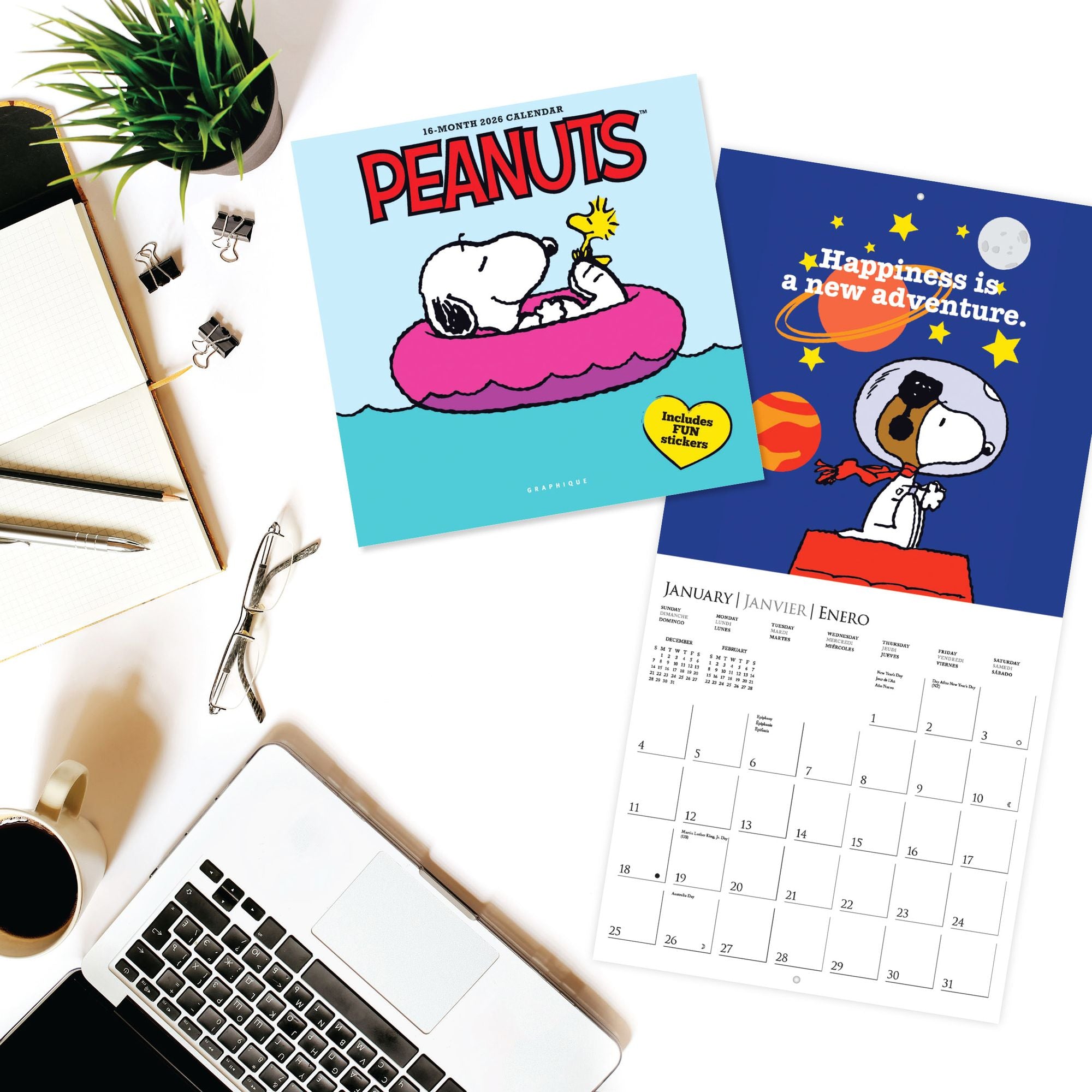 2026 Peanuts: Happiness Is Mini Wall Calendar