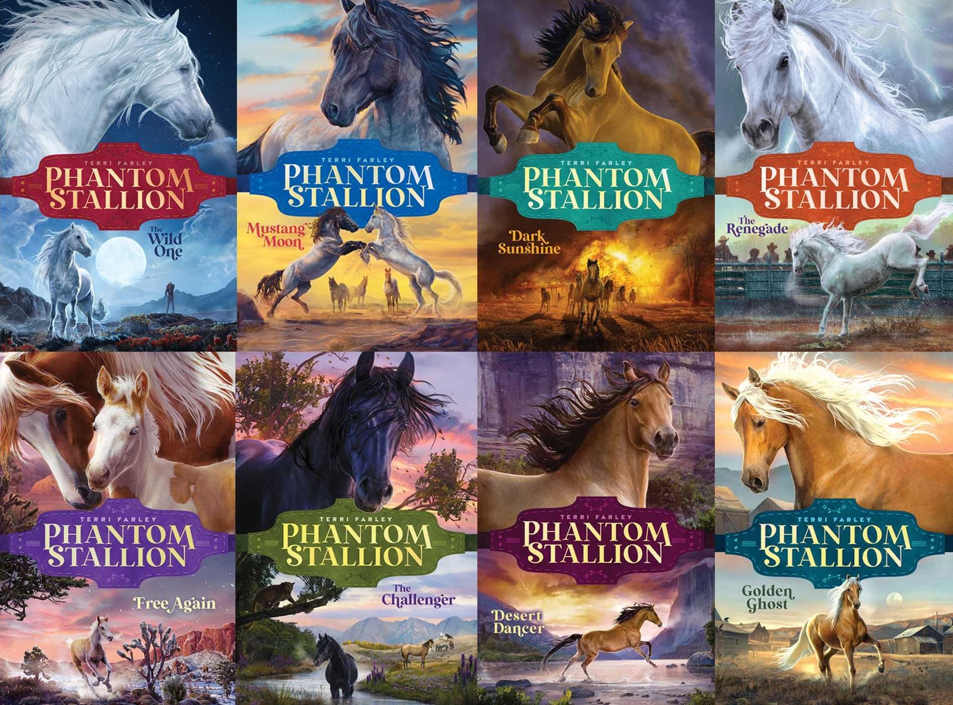 Phantom Stallion Untamed Collected Set: The Wild One; Mustang Moon; Dark Sunshine; The Renegade; Free Again; The Challenger; Desert Dancer; Golden Ghost