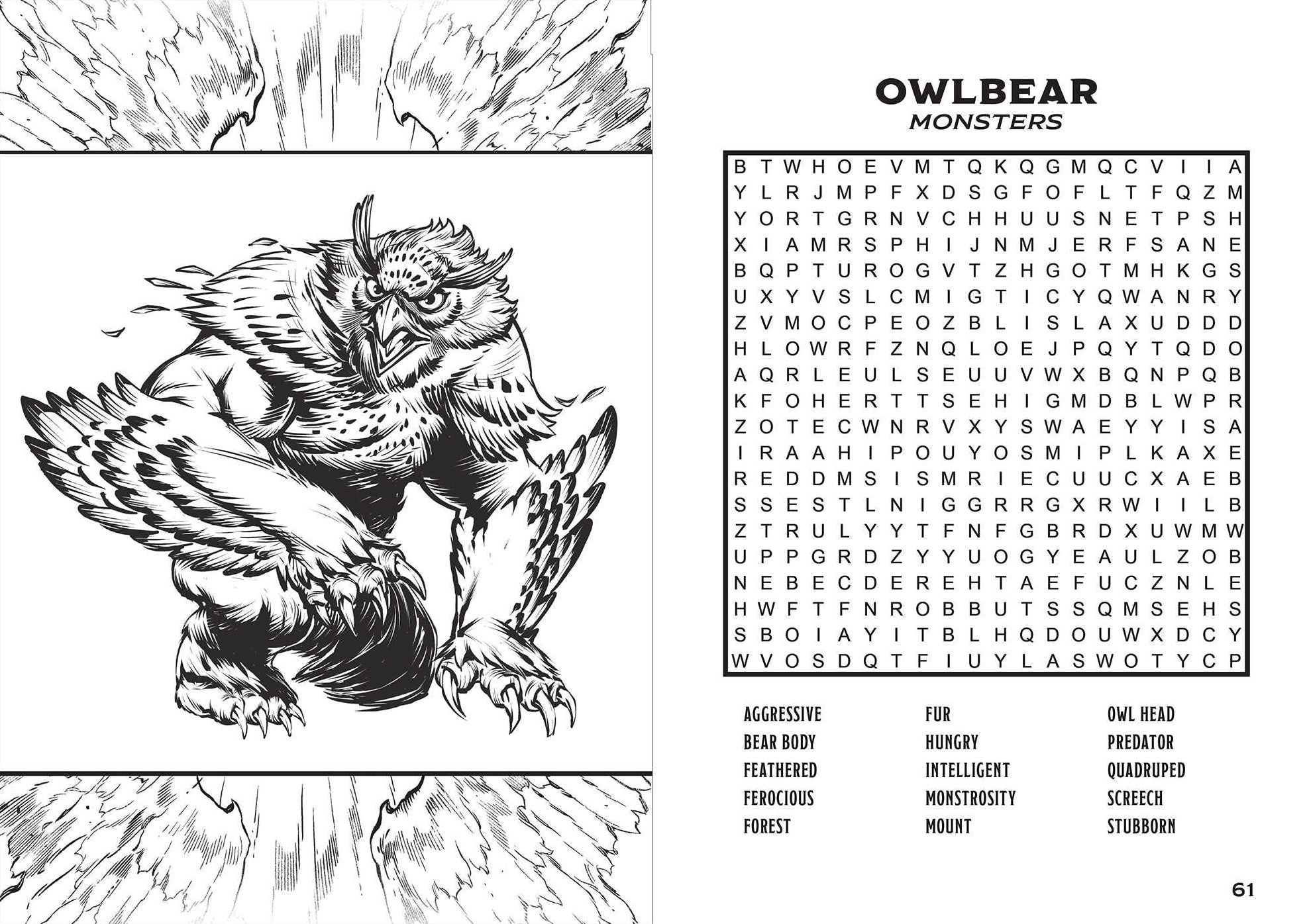 Dungeons & Dragons Word Search and Coloring Book