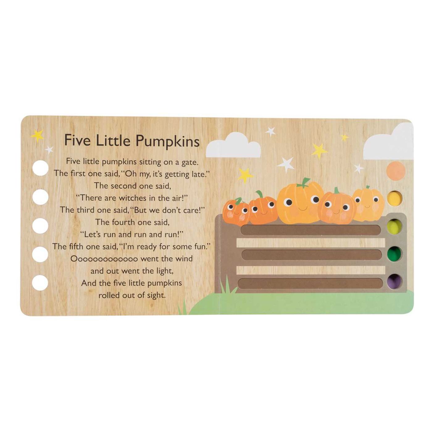 Touch and Trace Nursery Rhymes: Five Little Pumpkins (Board Book for Babies and Toddlers 0-2 years old)