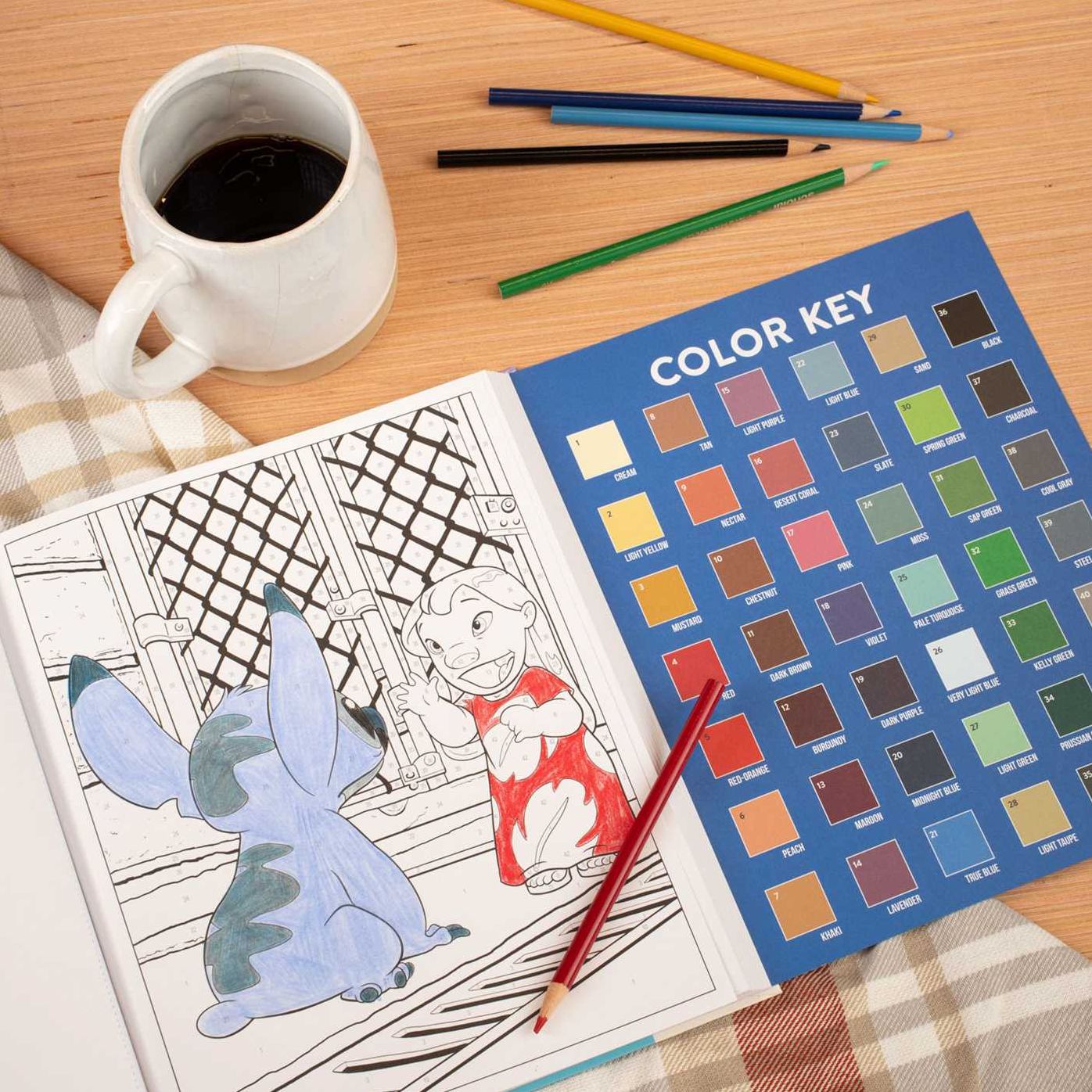 Disney Stitch Color-By-Number - Coloring Book for Teens and Adults, Officially Licensed