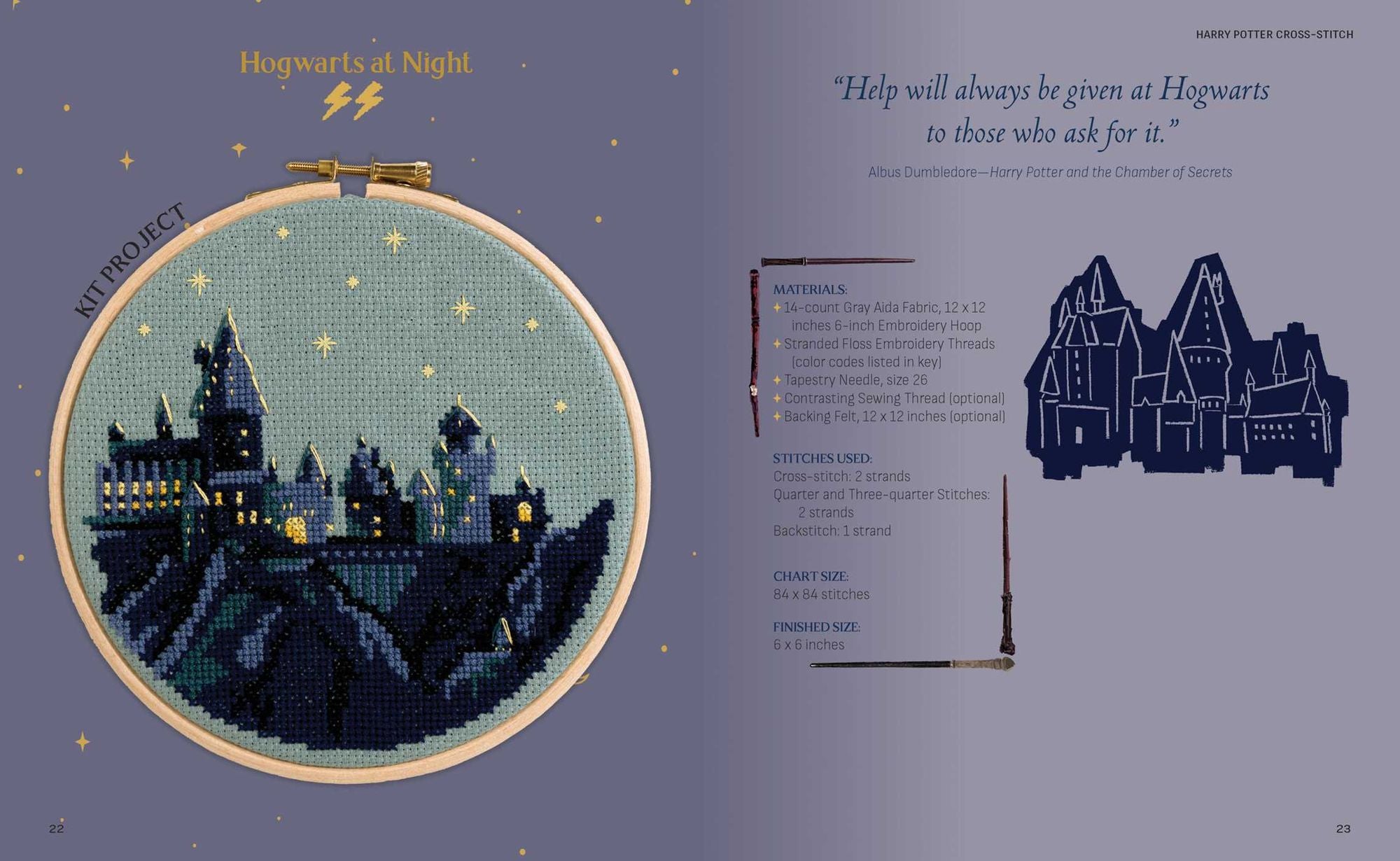 Harry Potter Cross-Stitch - Craft Kit - Craft Gift for Harry Potter Fans - Officially Licensed