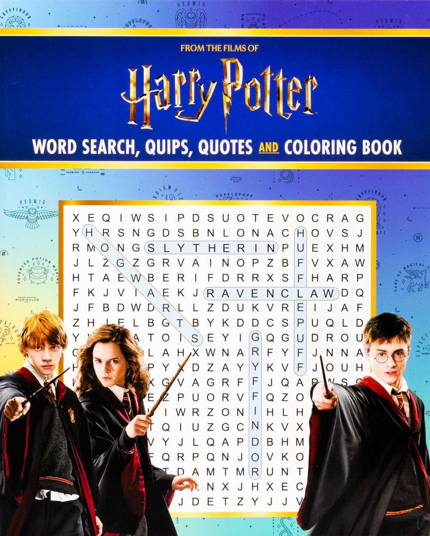 Harry Potter Word Search, Quips, Quotes, and Coloring Book - Coloring Book for Teens and Adults, Officially Licensed