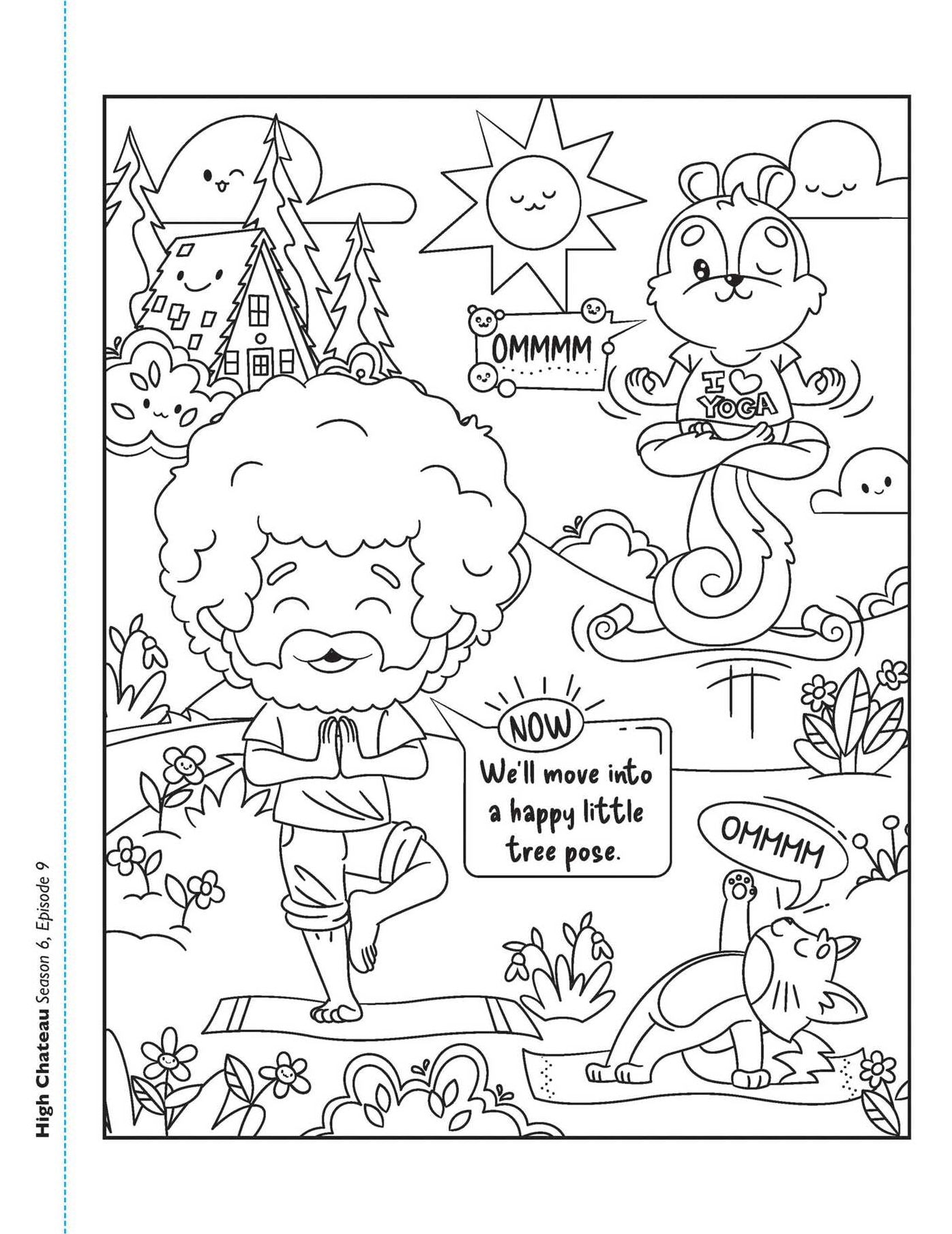 Bob Ross Kawaii Coloring