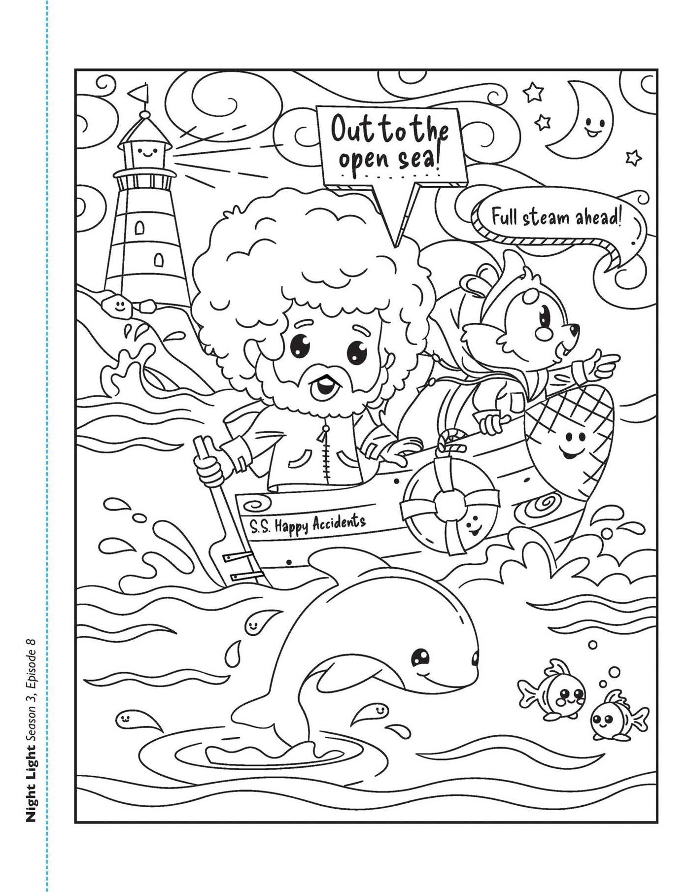 Bob Ross Kawaii Coloring