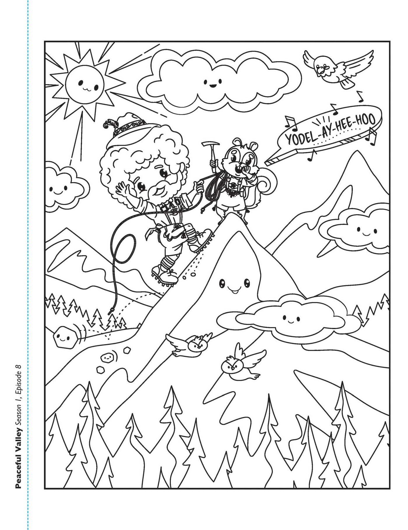 Bob Ross Kawaii Coloring