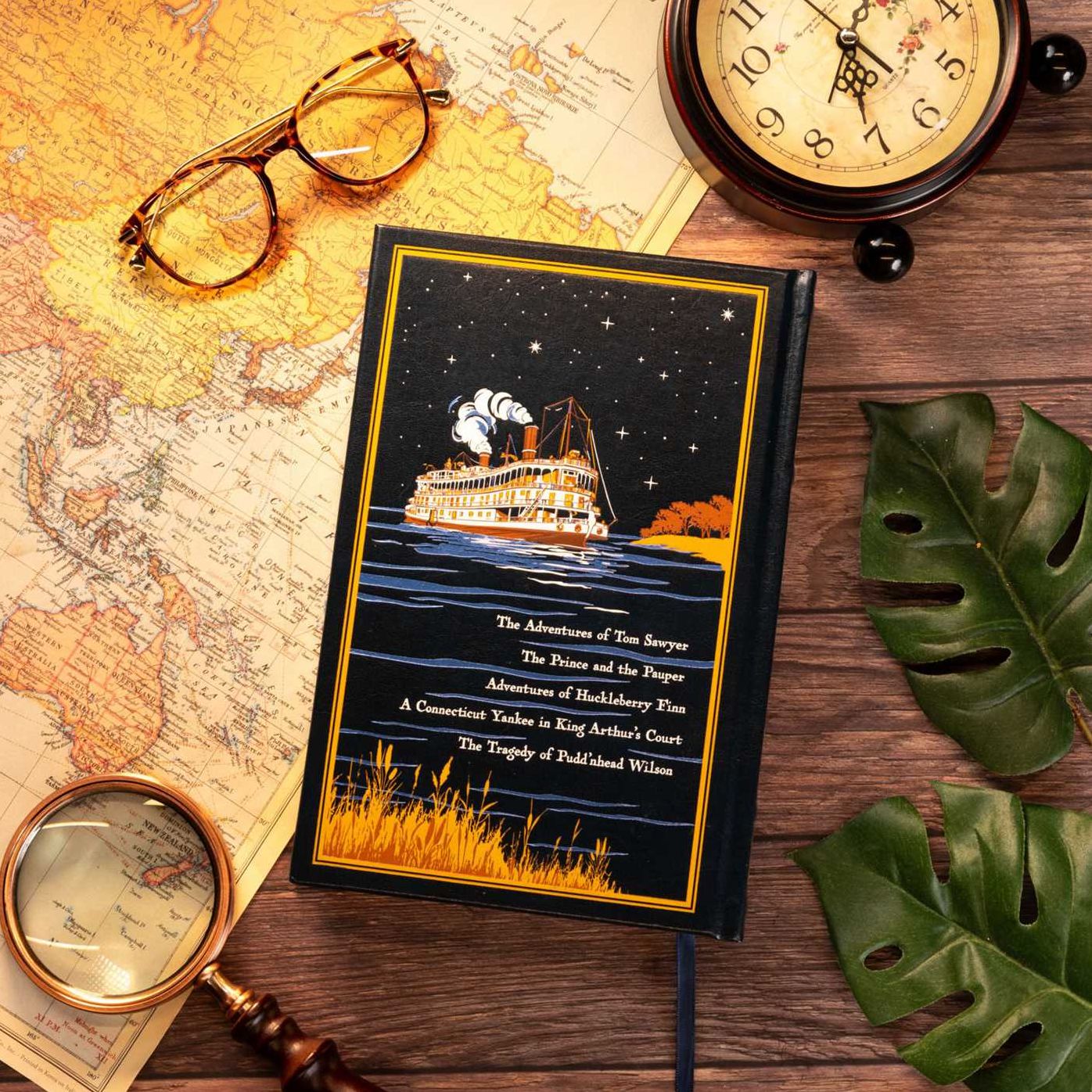 Mark Twain (Deluxe Leatherbound Edition): Five Novels