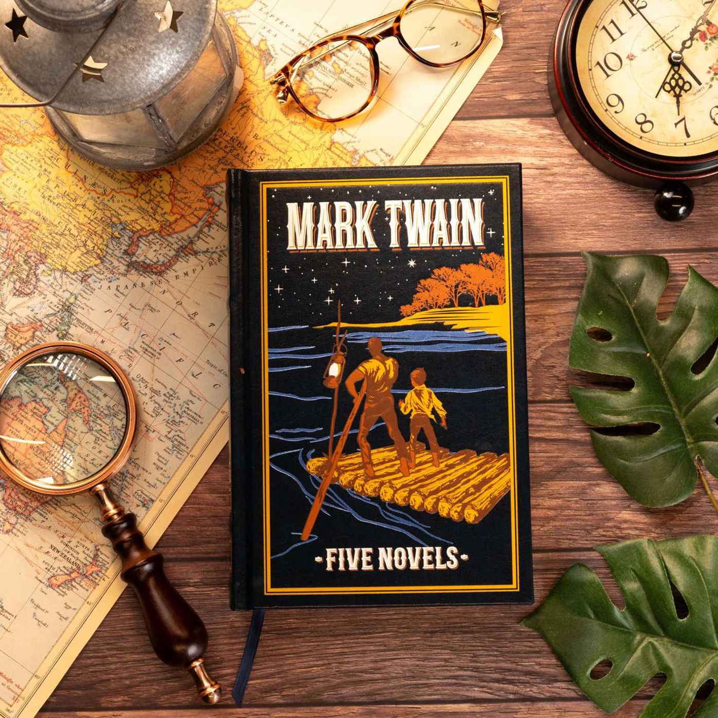 Mark Twain (Deluxe Leatherbound Edition): Five Novels