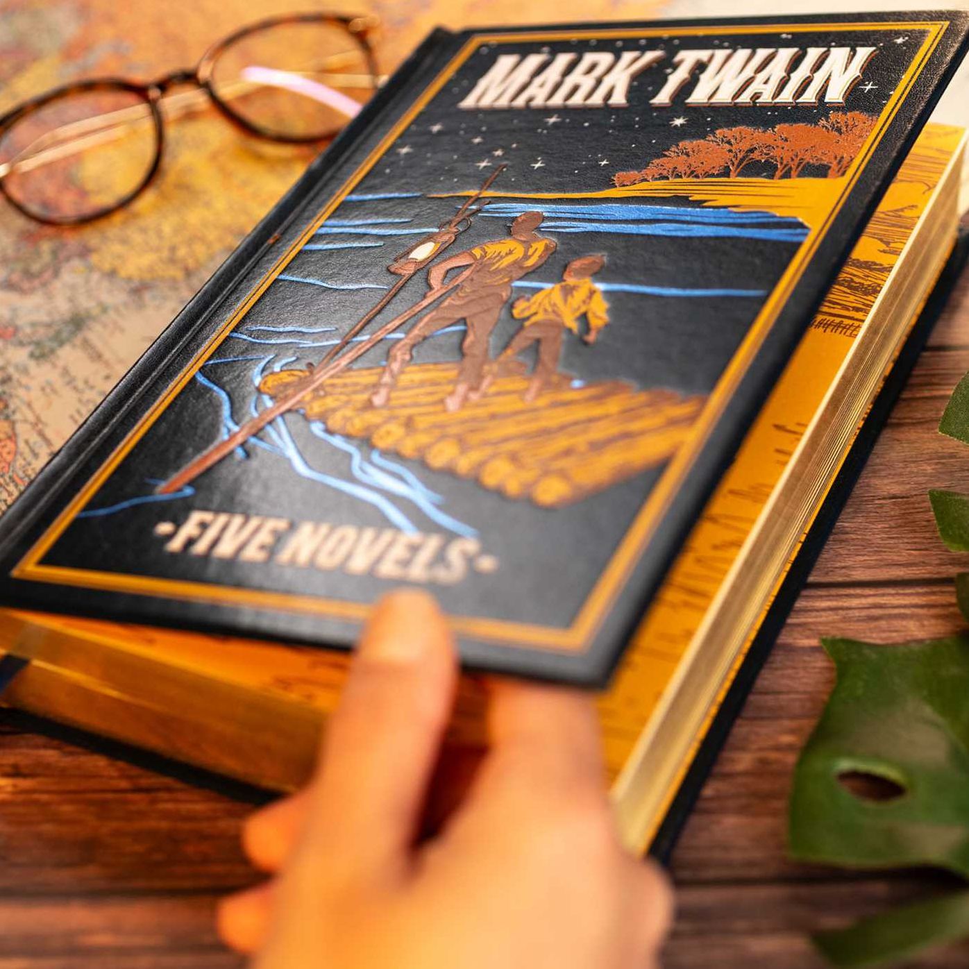 Mark Twain (Deluxe Leatherbound Edition): Five Novels