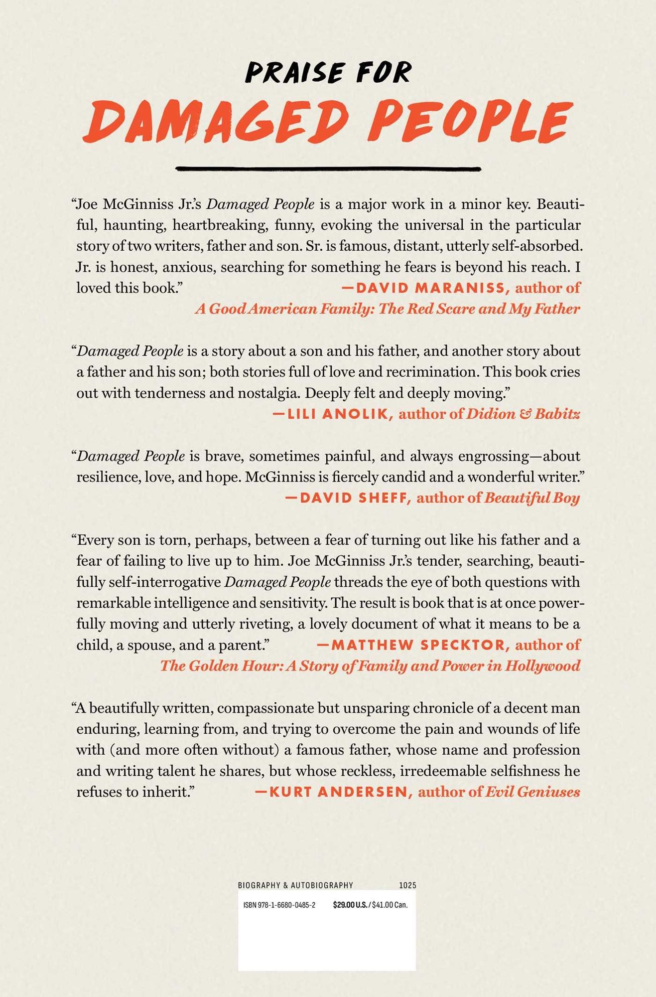 Damaged People: A Memoir of Fathers and Sons