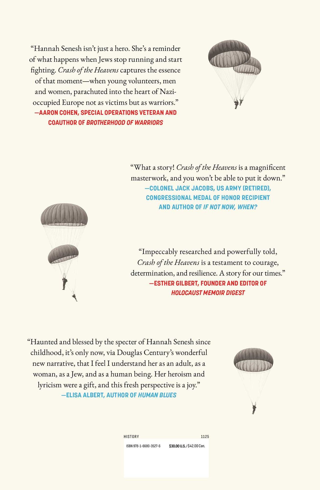 Crash of the Heavens: The Remarkable Story of Hannah Senesh and the Only Military Mission to Rescue Europe's Jews During World War II