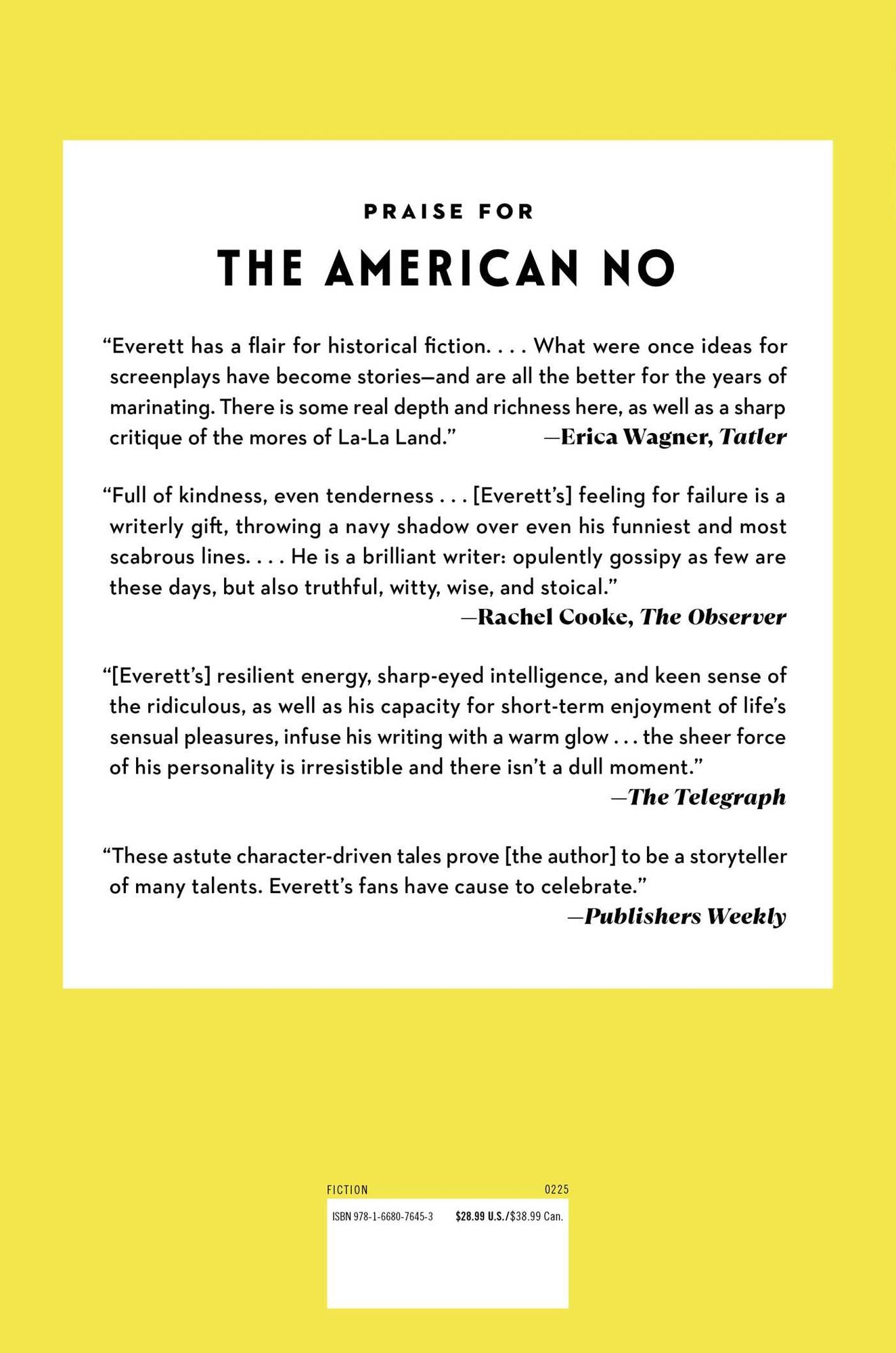 The American No: Stories