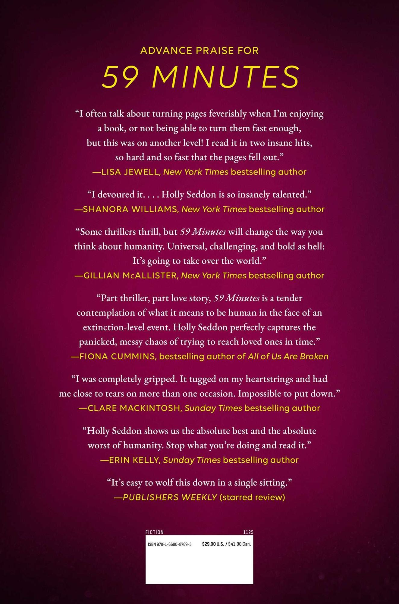 59 Minutes: A Novel