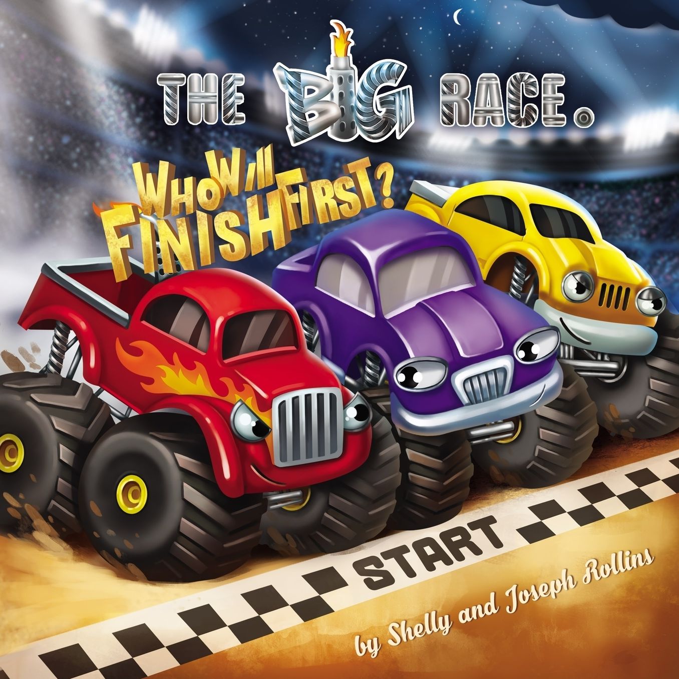 The Big Race. Who will Finish First?: The Funniest Bedtime ABC Book for Toddlers, I Can Read Level 1. Ages 3 to 6 (Monster Trucks Book for Kids) Preschool, Kindergarten