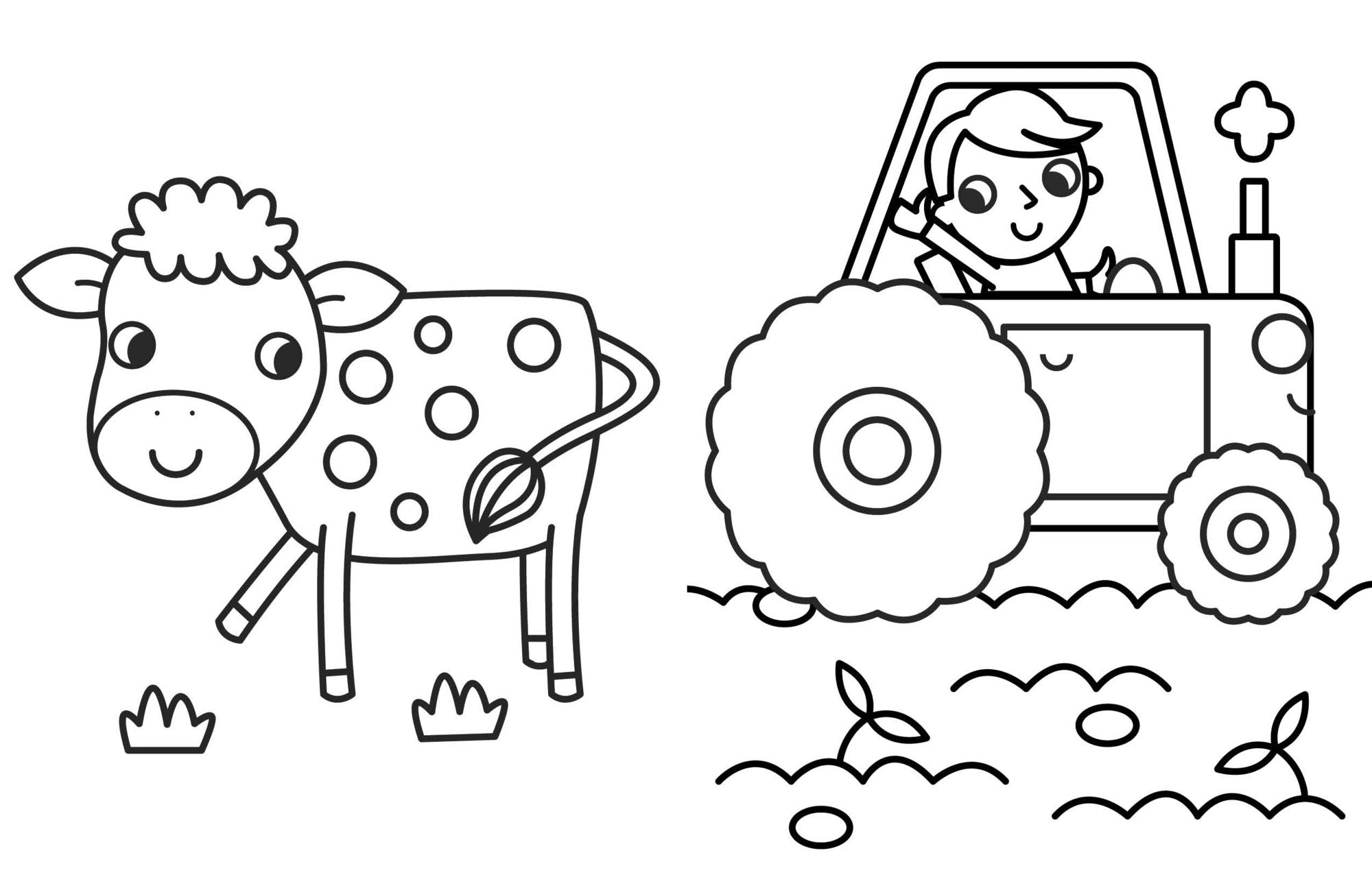 My Busy Farm Coloring Book